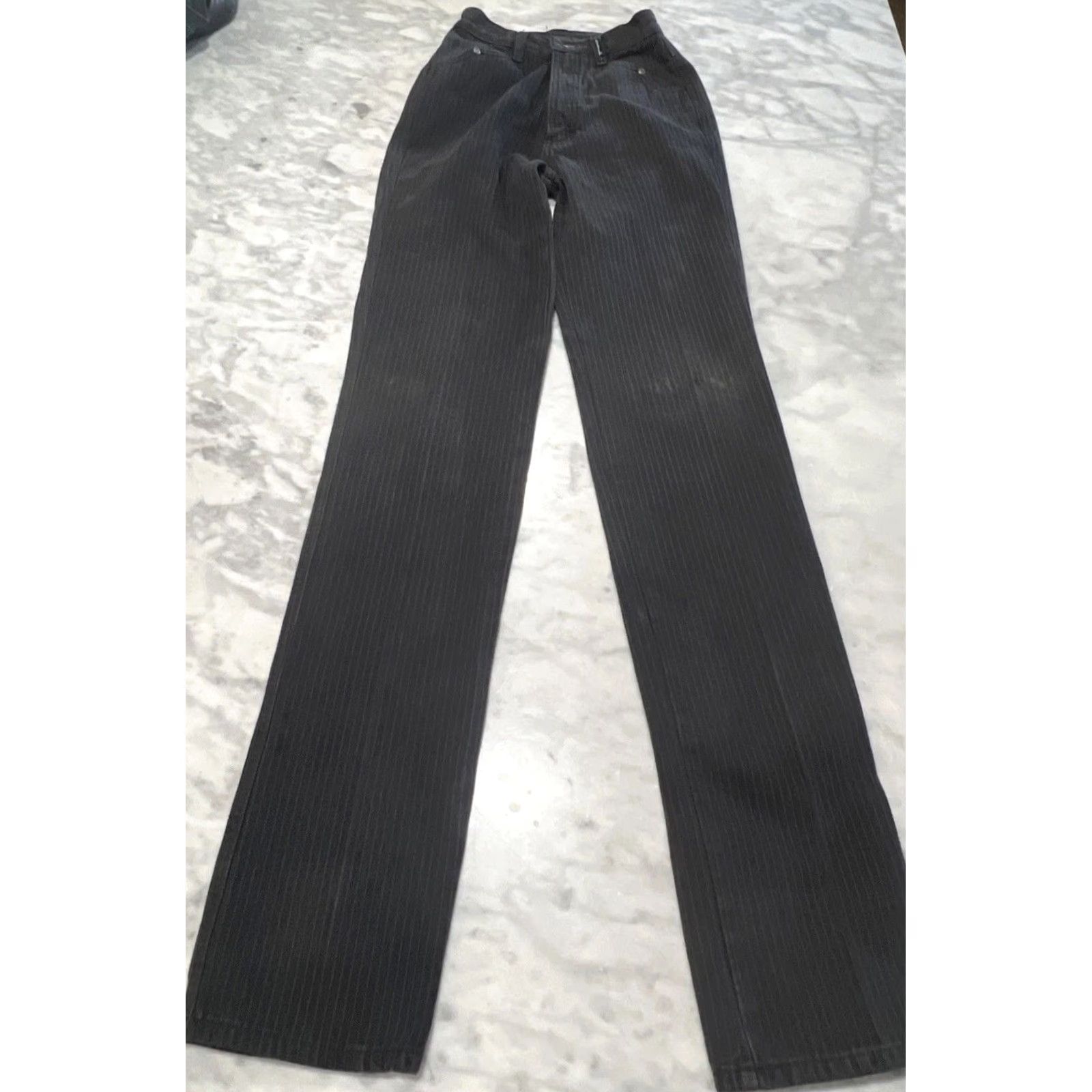 Vintage VINTAGE Rockies Western Jeans Women’s 24x36 Black Striped Bareback 1990s Womens Size 42" / US 20 - 2 Thumbnail