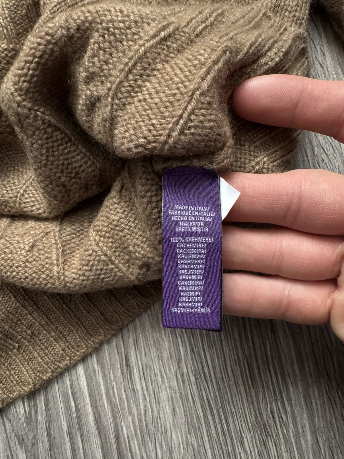 Ralph Lauren Purple Label Ralph Lauren Cable-knit Beige Cashmere Sweater M Size M / US 6-8 / IT 42-44 - 8 Thumbnail