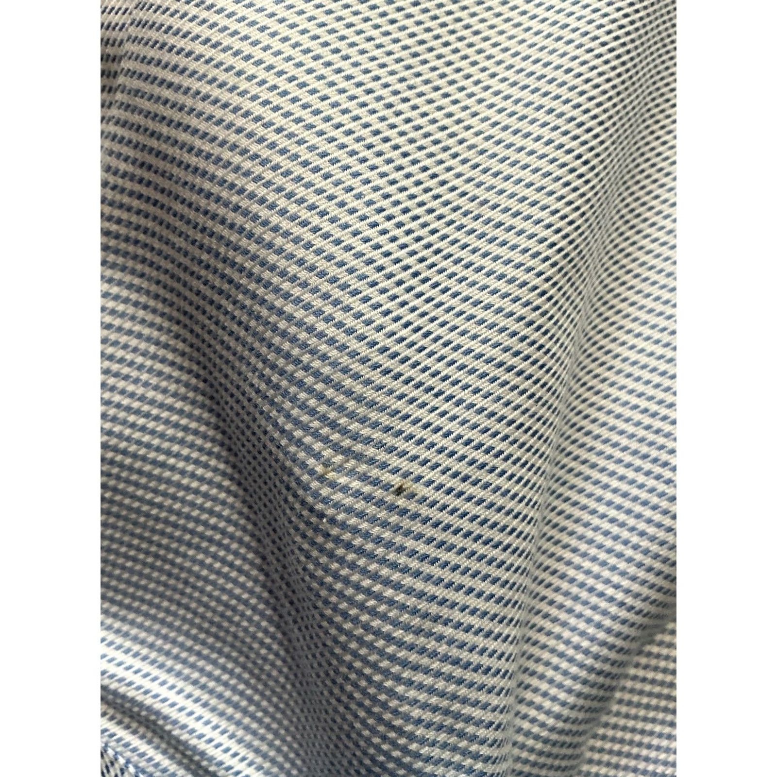 Vintage Boggi Milano Slim Fit Dress Shirt 100% Cotton Blue/White Long Sleeve Button 40 Mens Size 40R - 7 Thumbnail