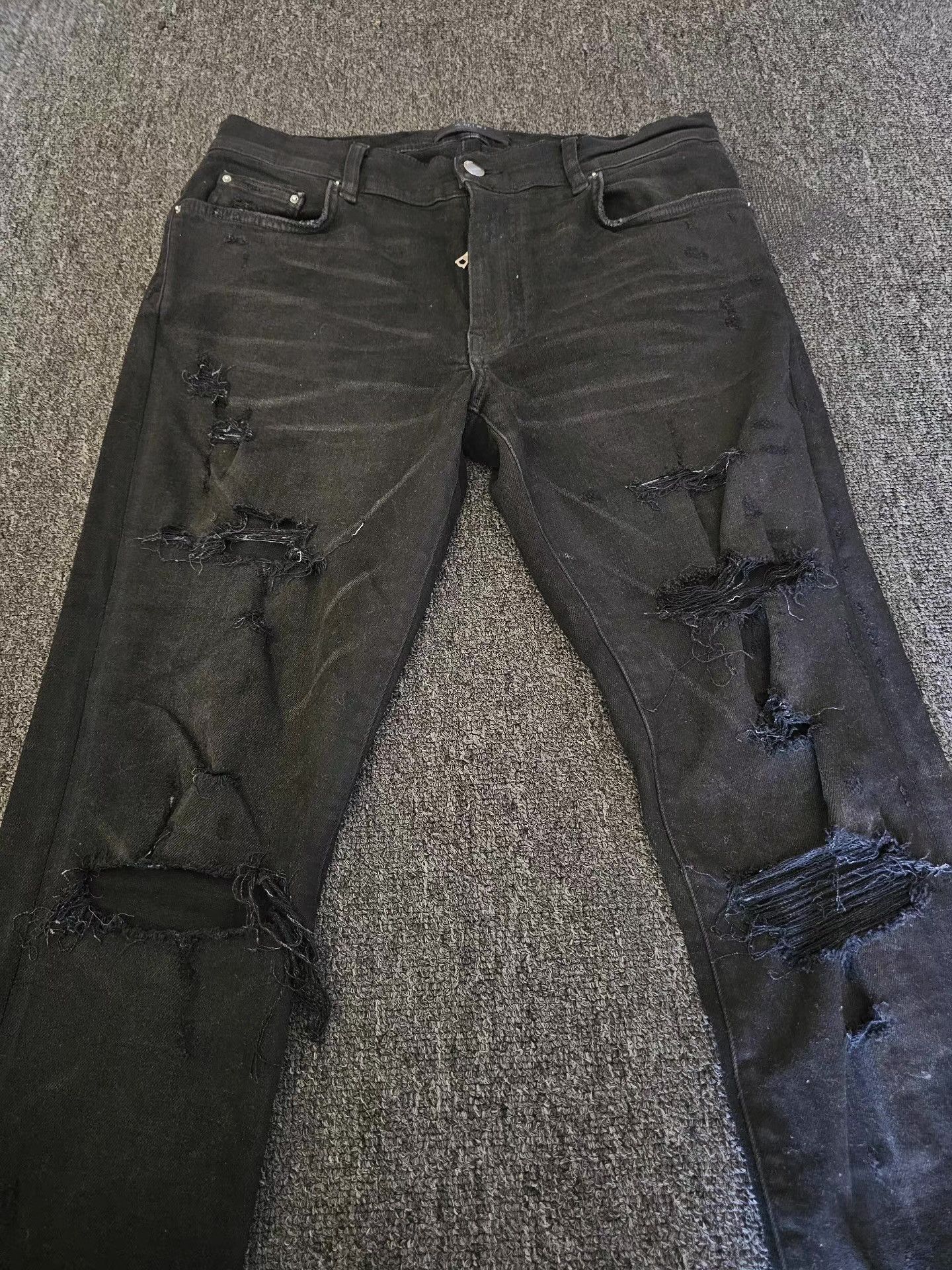 Amiri Amiri Coated Destroyed Jeans, Q4 Size US 34 / EU 50 - 2 Thumbnail