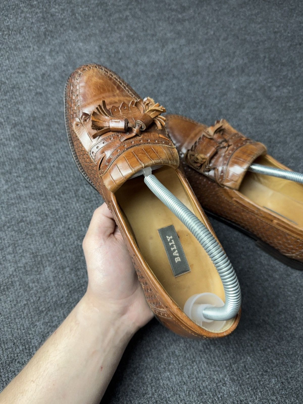 Bally Luxury Bally Woven Leather Tassel Loafers Brown Italy 42.5 Size US 9.5 / EU 42-43 - 7 Thumbnail