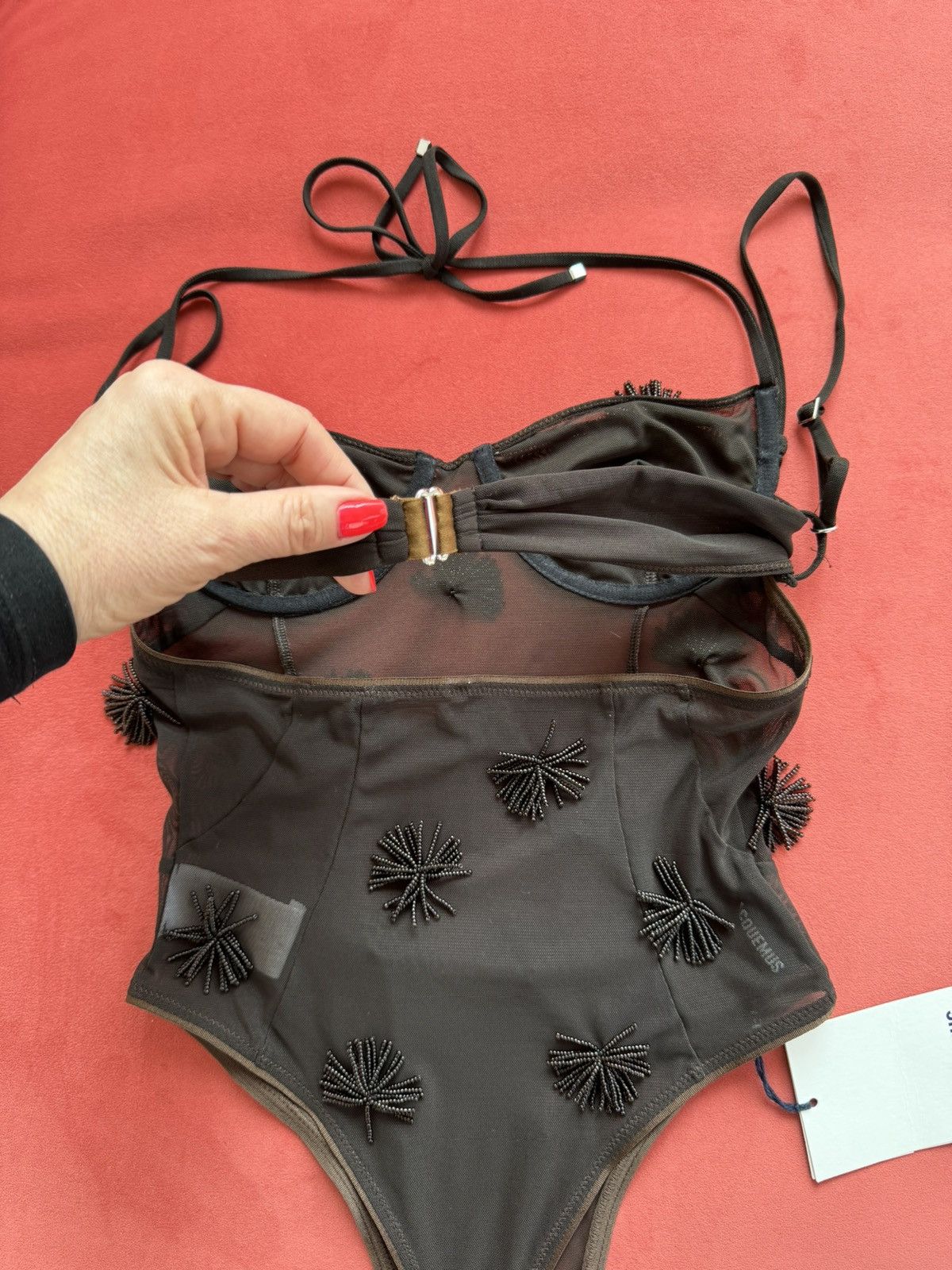 Jacquemus New Jacquemus brown embellished bodysuit, size XS Size XS / US 0-2 / IT 36-38 - 9 Thumbnail