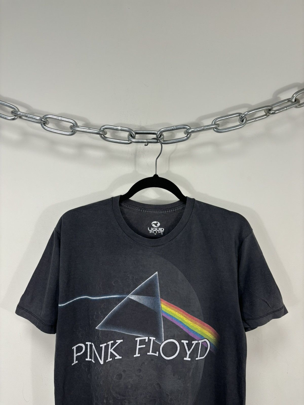Liquid Blue Vintage Pink Floyd Dark Side Of The Moon 2009 Black Band Tee Size US M / EU 48-50 / 2 - 2 Thumbnail