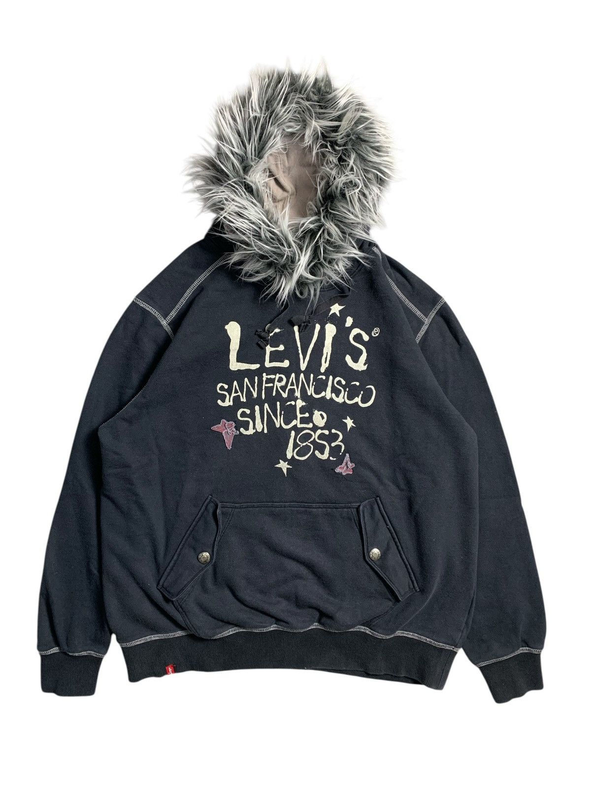 Levi's ARCHIVE VINTAGE LEVI’S OUTER SEAM FUR HOODIE JAPAN STYLE Size US L / EU 52-54 / 3 - 1 Thumbnail