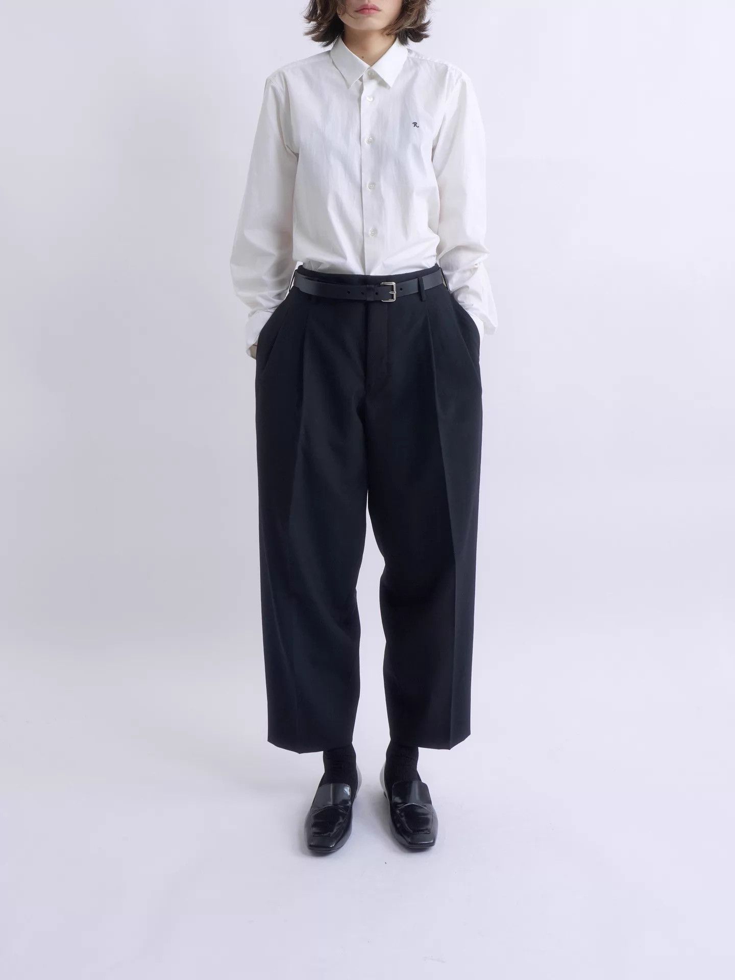 Comme des Garcons CDG Homme Plus Black Pleated Tapered Trousers XS Size US 27 - 1 Thumbnail