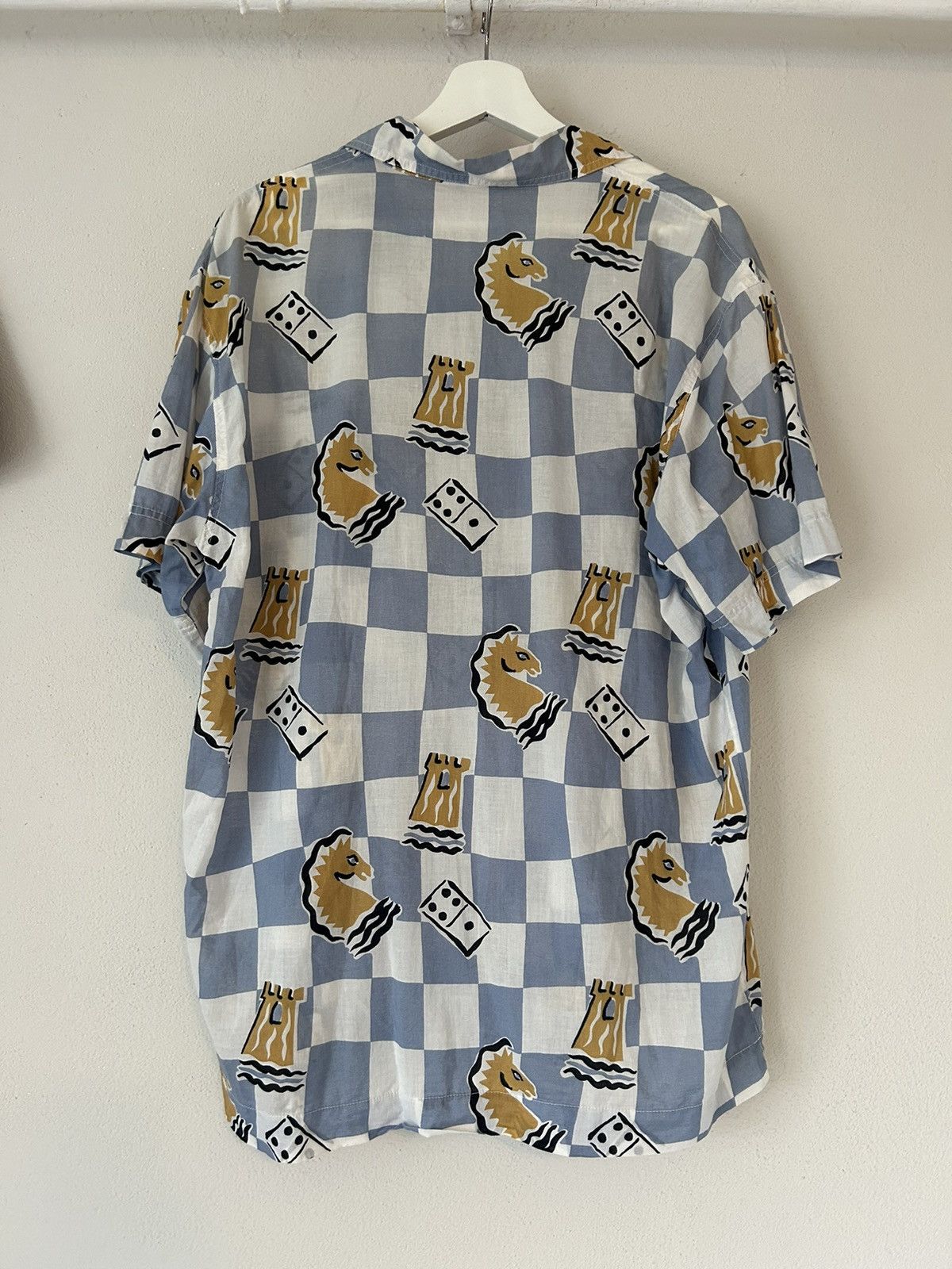 Yves Saint Laurent Chess Print Short Sleeve Shirt Size US M / EU 48-50 / 2 - 6 Thumbnail