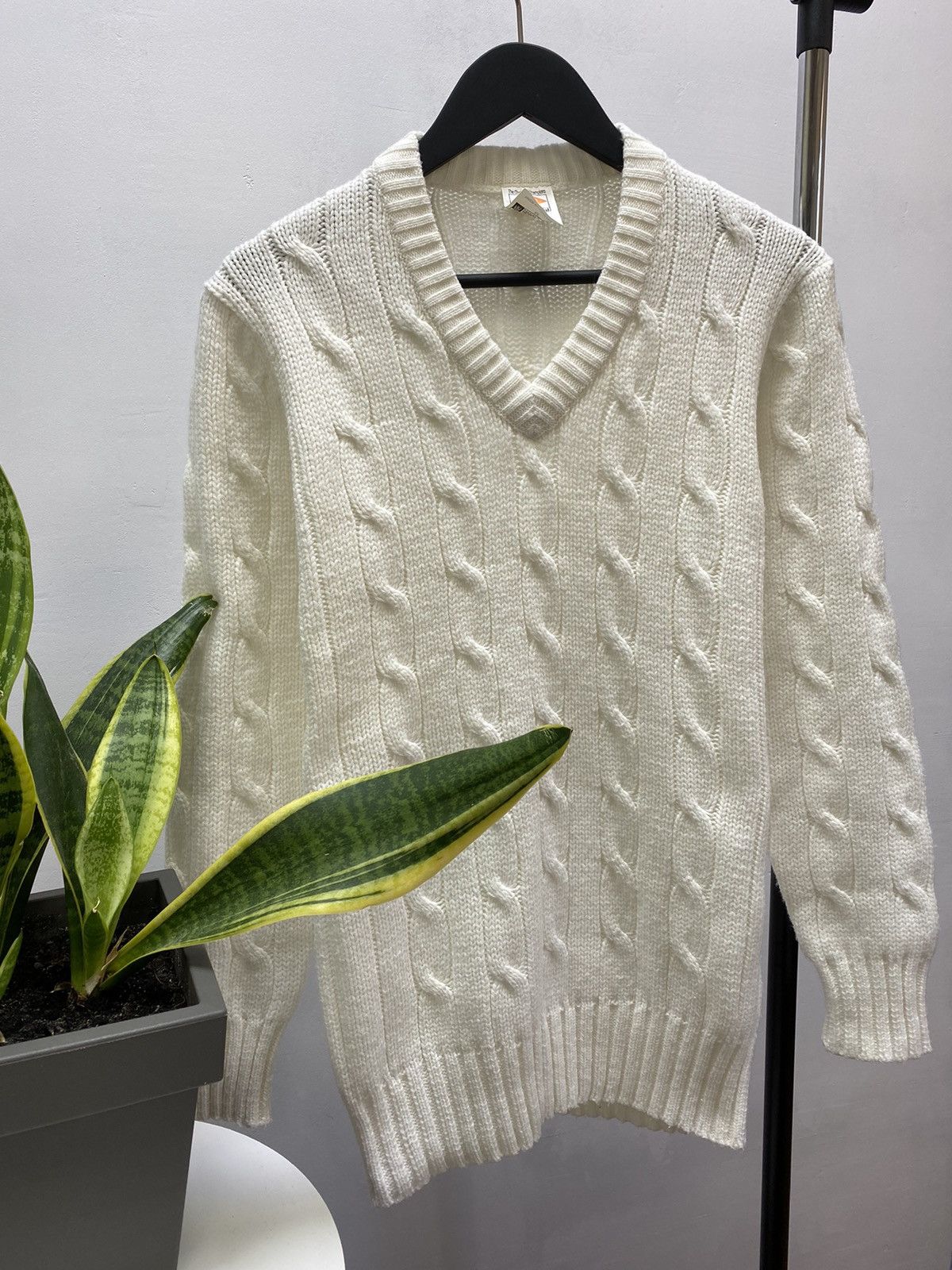 Umbro × Vintage Vintage 70s 80s Umbro Cable Sweater Men’s Sport White M Size US M / EU 48-50 / 2 - 3 Thumbnail