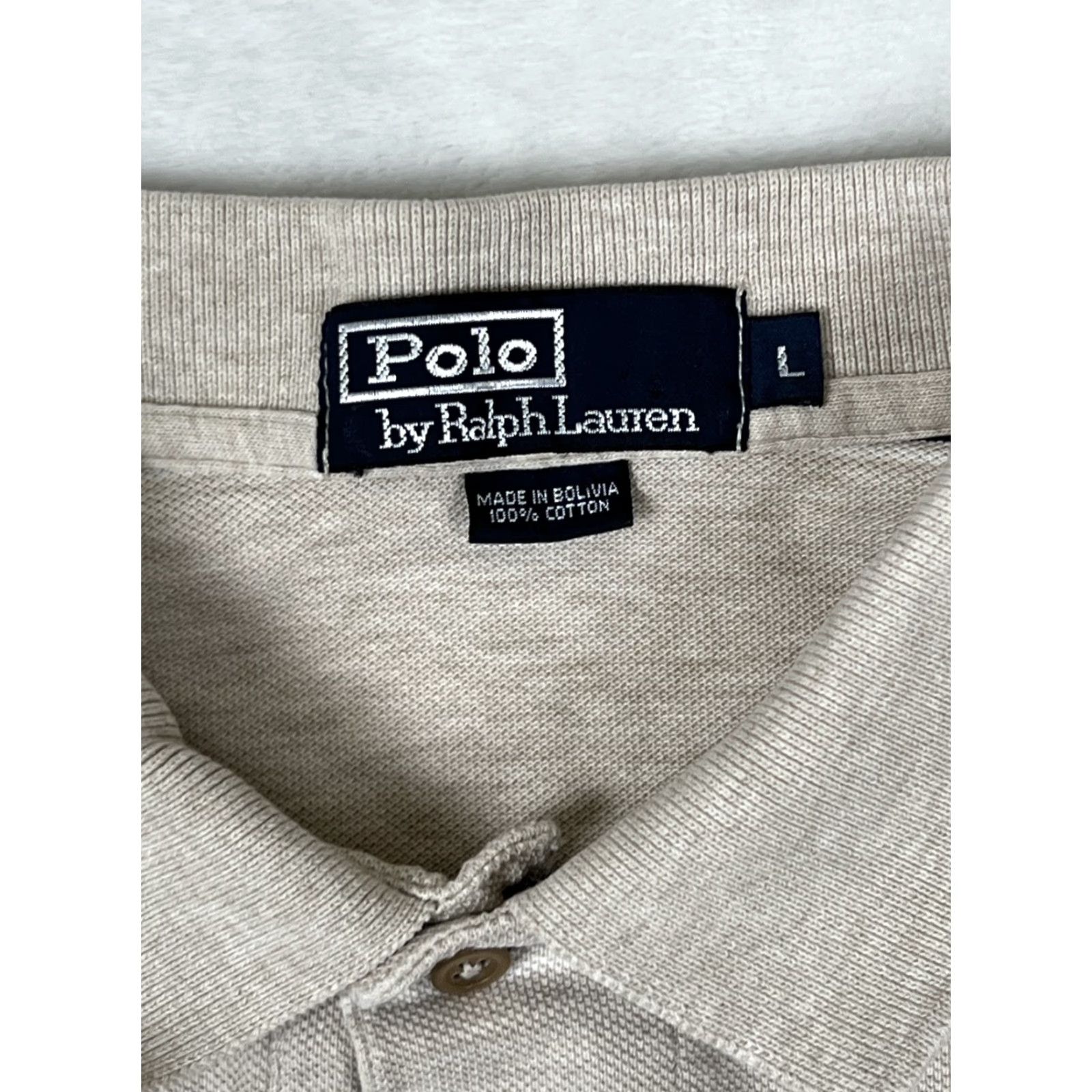 Polo Ralph Lauren Polo Ralph Lauren Polo Shirt Mens Large Beige Tan Striped White Pony Logo Shirt Size US L / EU 52-54 / 3 - 3 Thumbnail
