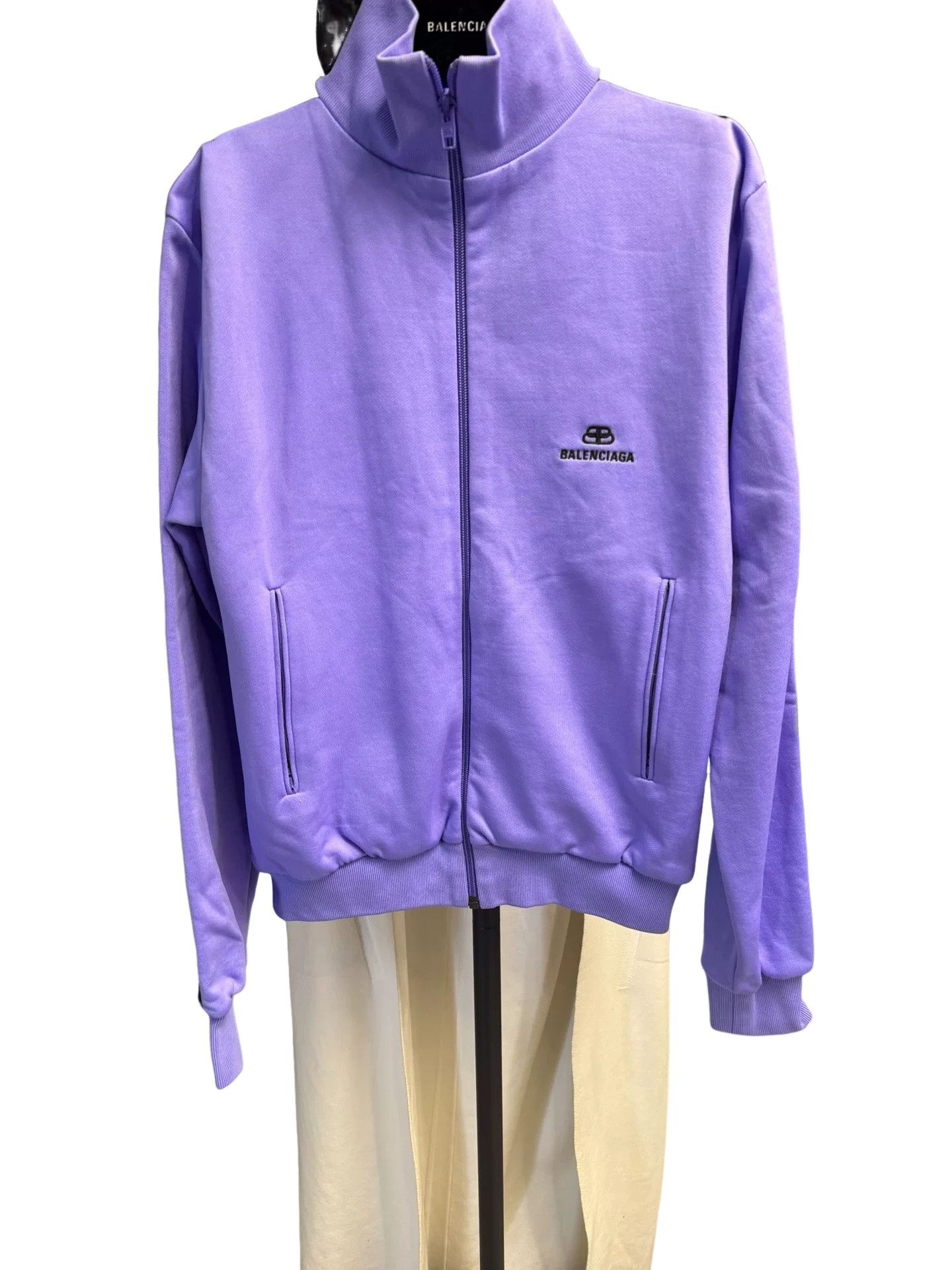 Balenciaga Balenciaga Logo Track Jacket Purple Size 34 Size XS / US 0-2 / IT 36-38 - 1 Thumbnail