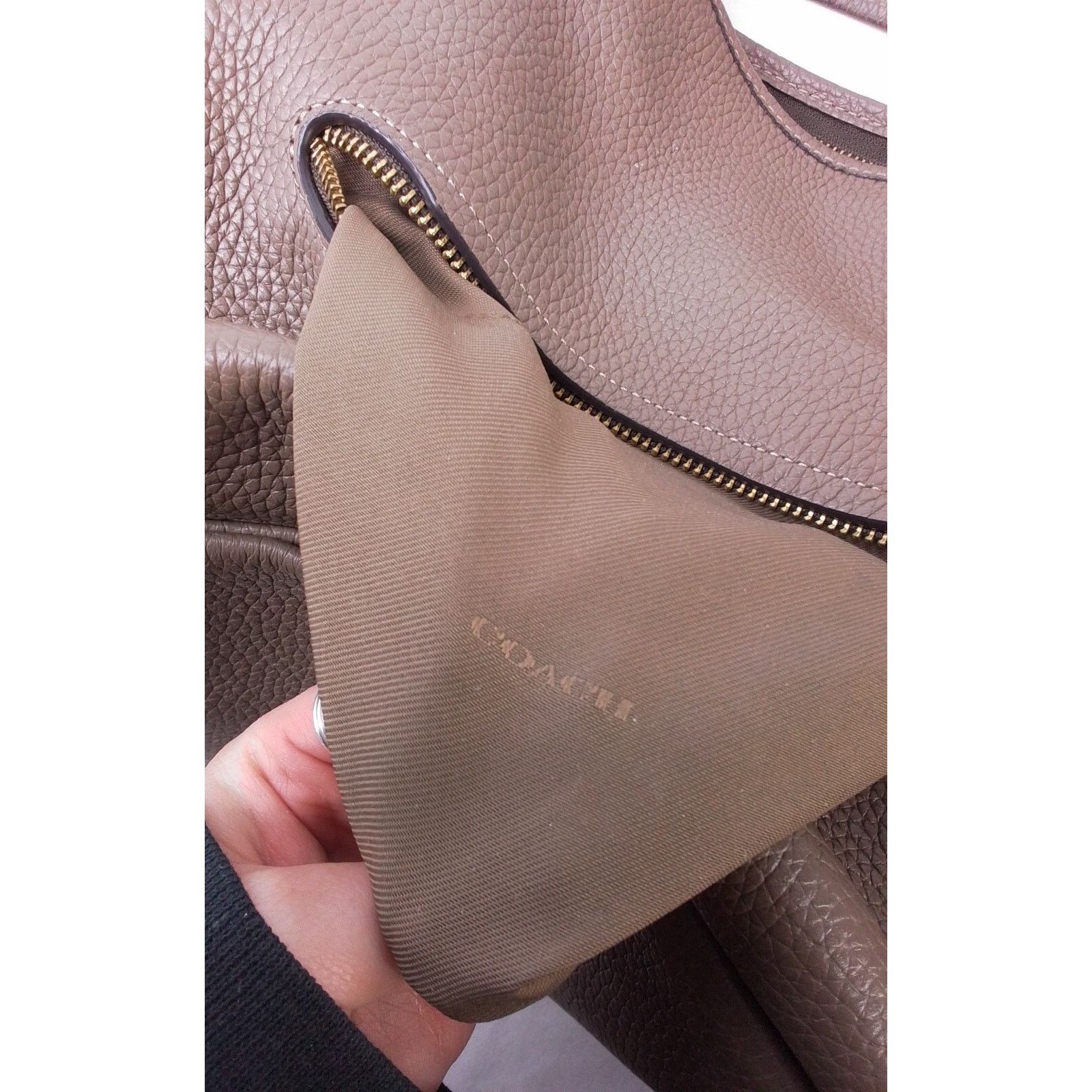 Coach Coach Purse Handbag Brown Leather #J2033 Size ONE SIZE - 16 Thumbnail