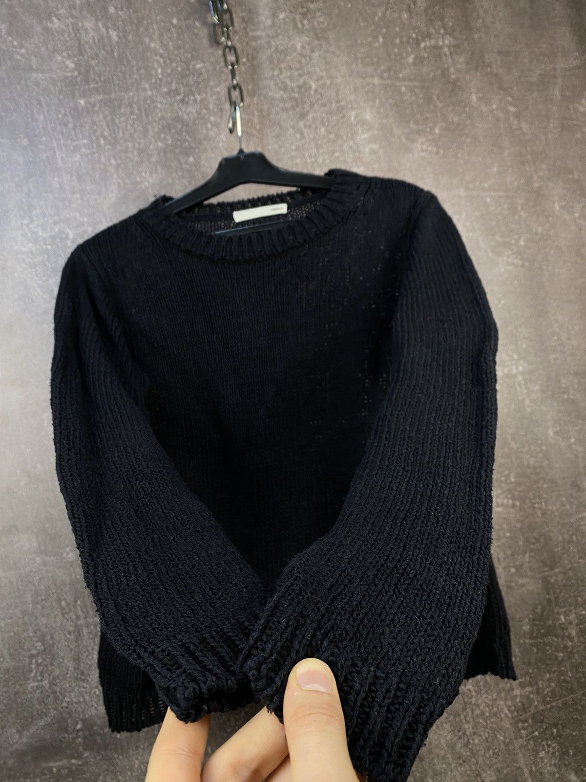 Designer × Japanese Brand Black knitted sweater Evam Eva Japan 🇯🇵 Size M / US 6-8 / IT 42-44 - 3 Thumbnail