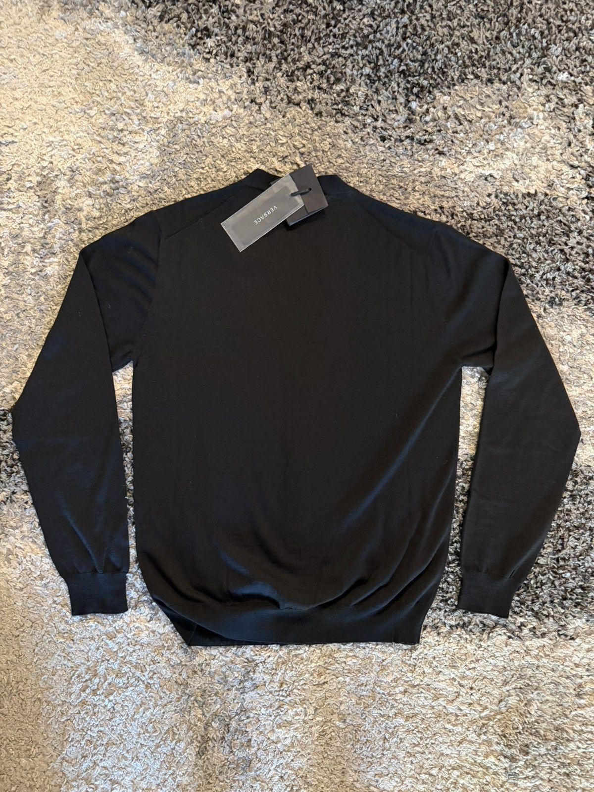 Versace Versace Leather Tab Wool Cardigan Size US M / EU 48-50 / 2 - 2 Thumbnail