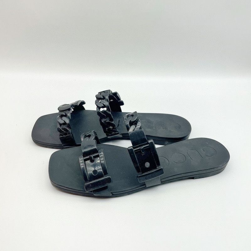 Gucci Gucci Minimalist Black Rubber Slide Sandals Size US 5 / IT 35 - 3 Thumbnail