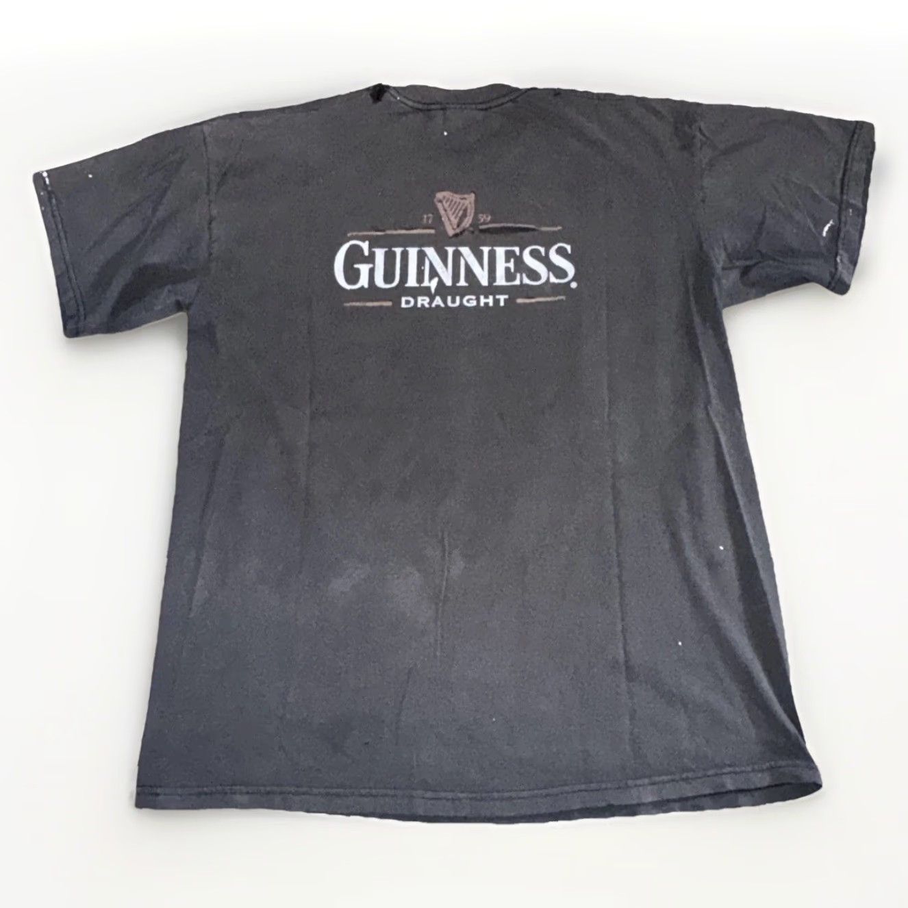 Vintage VINTAGE Guinness Beer T-Shirt Black Large 21x27 Distressed Faded Irish Pub Promo Men T-Shirt Size US L / EU 52-54 / 3 - 5 Thumbnail