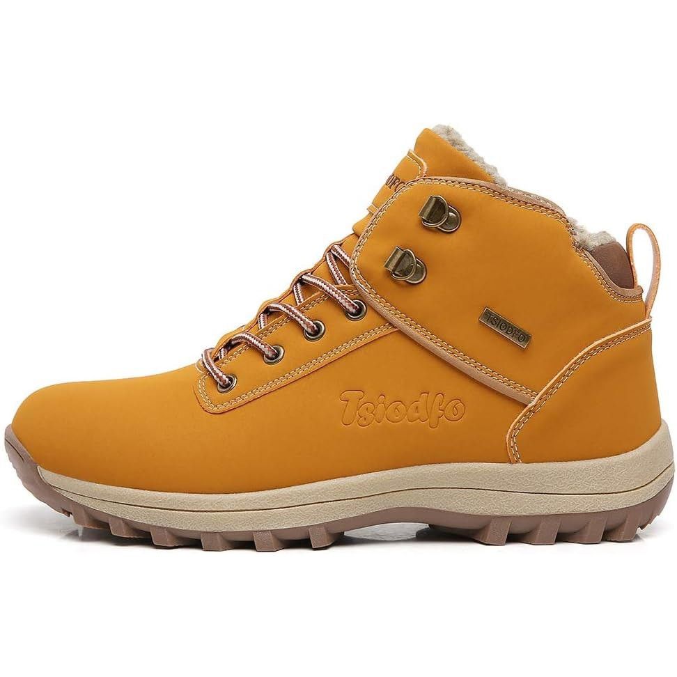 Other Tsiodfo Men's Size 12 Tan Yellow High Top Winter Boots Size US 12 / EU 45 - 2 Thumbnail
