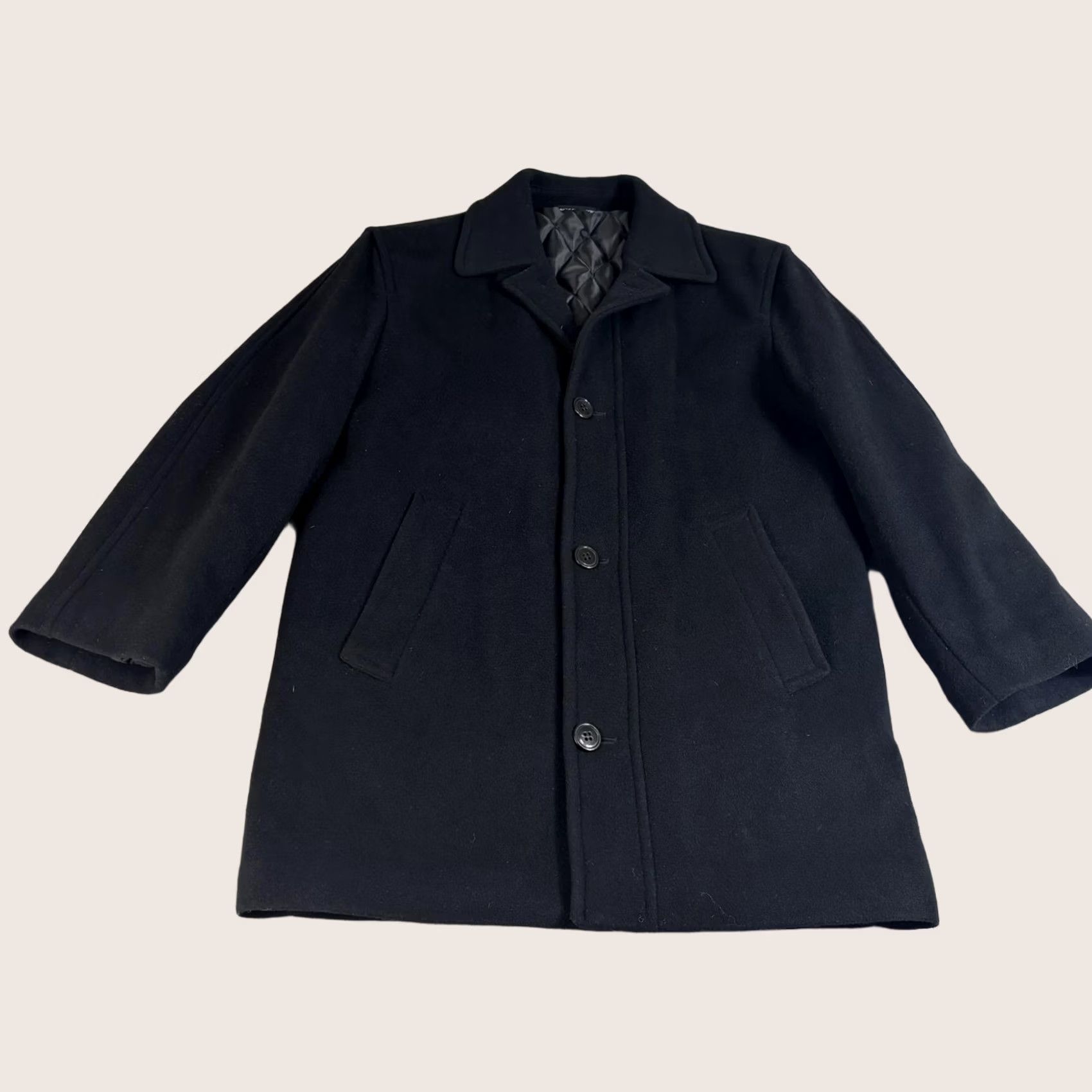 Ralph Lauren Lauren Ralph Lauren Coat Men 36 Short Black Wool Cashmere Blend Overcoat Size US 36 / EU 52 - 1 Thumbnail