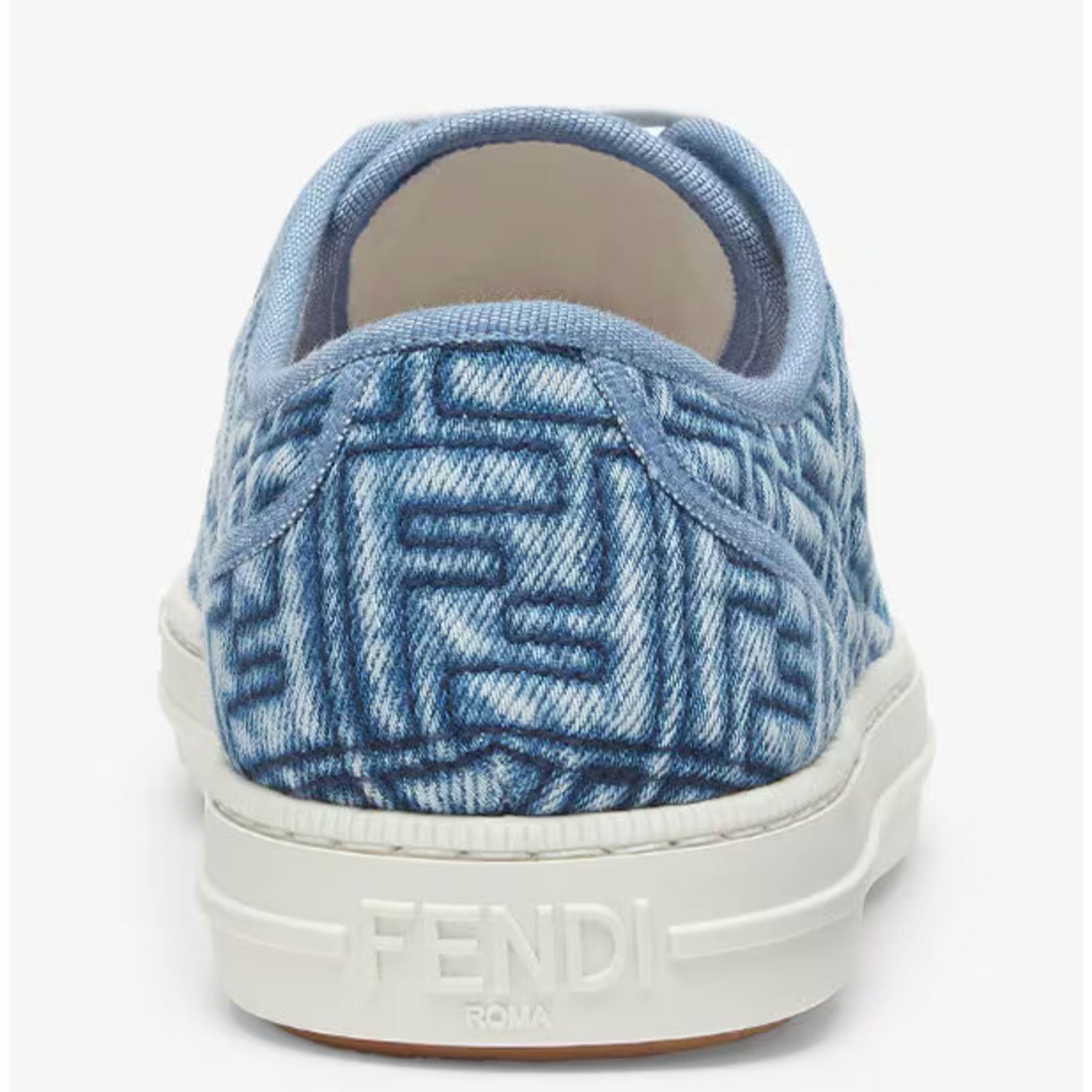 Fendi Fendi Domino Denim White Platform Low Top Sneaker 37.5 Size US 7.5 / IT 37.5 - 12 Thumbnail