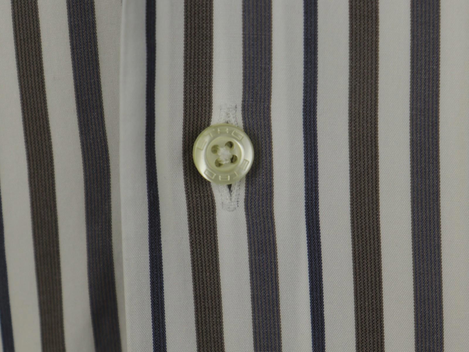 Etro ETRO Multi Striped Cotton Collared Button-Up Shirt Size 39 Size US M / EU 48-50 / 2 - 6 Thumbnail