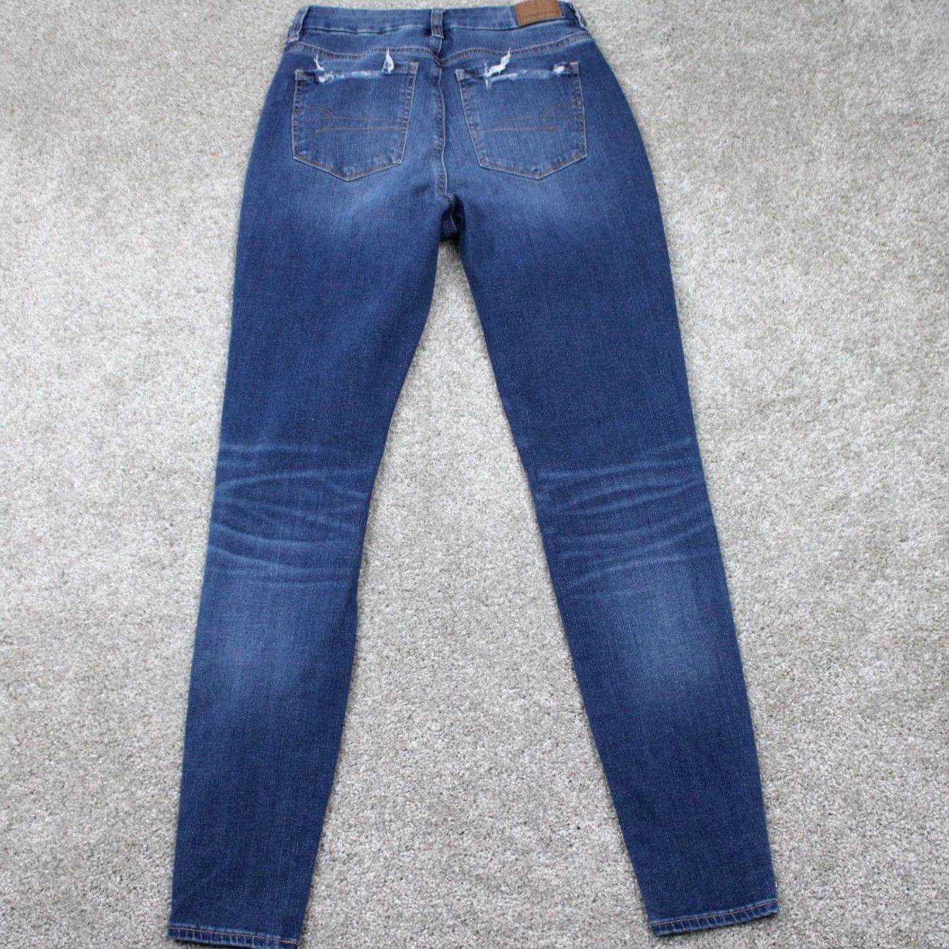 American Eagle Outfitters American Eagle Jeans Womens 2 Blue Hi-Rise Jegging Dream Jean Distressed Size 26" / US 2 / IT 38 - 6 Thumbnail