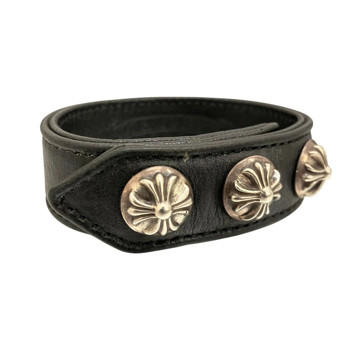 Chrome Hearts CHROME HEARTS 3 BUTTON 2 SNAP LEATHER BRACELET Size ONE SIZE - 8 Thumbnail
