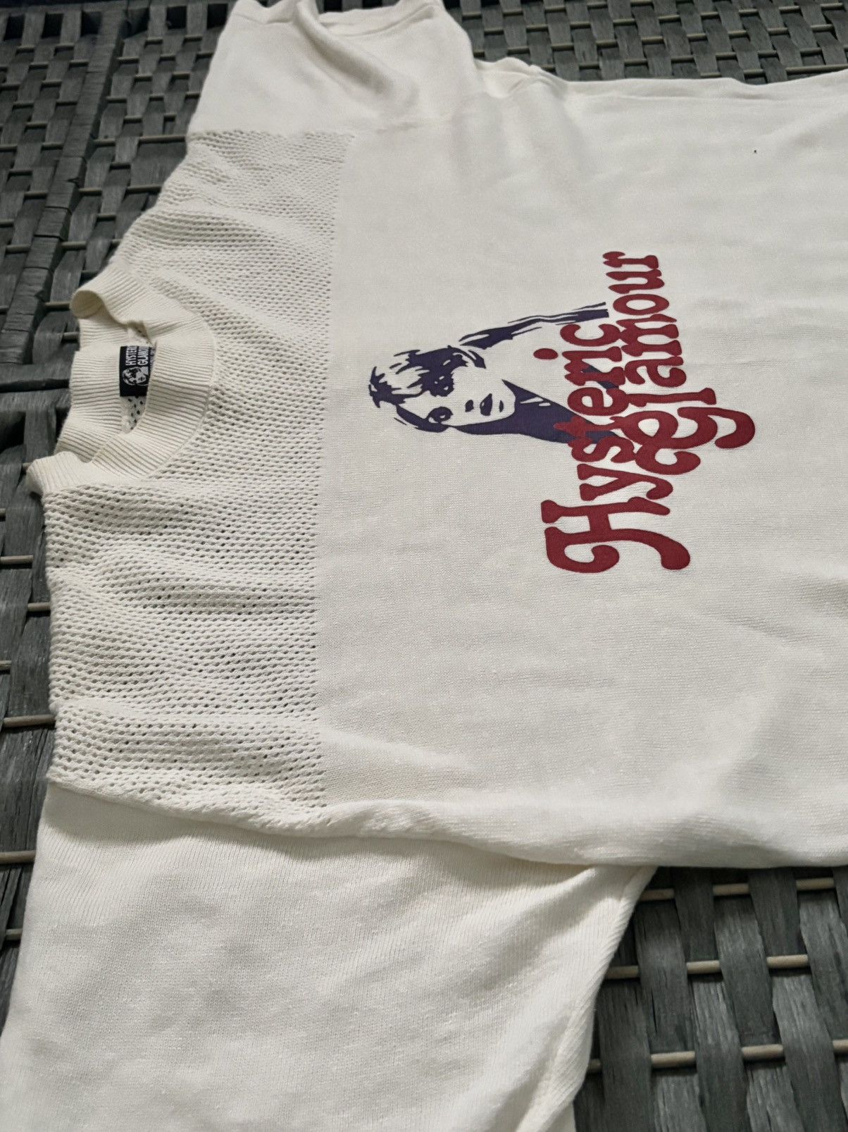 Hysteric Glamour HYSTERIC GLAMOUR MESH/COTTON T-SHIRT Size US L / EU 52-54 / 3 - 6 Thumbnail