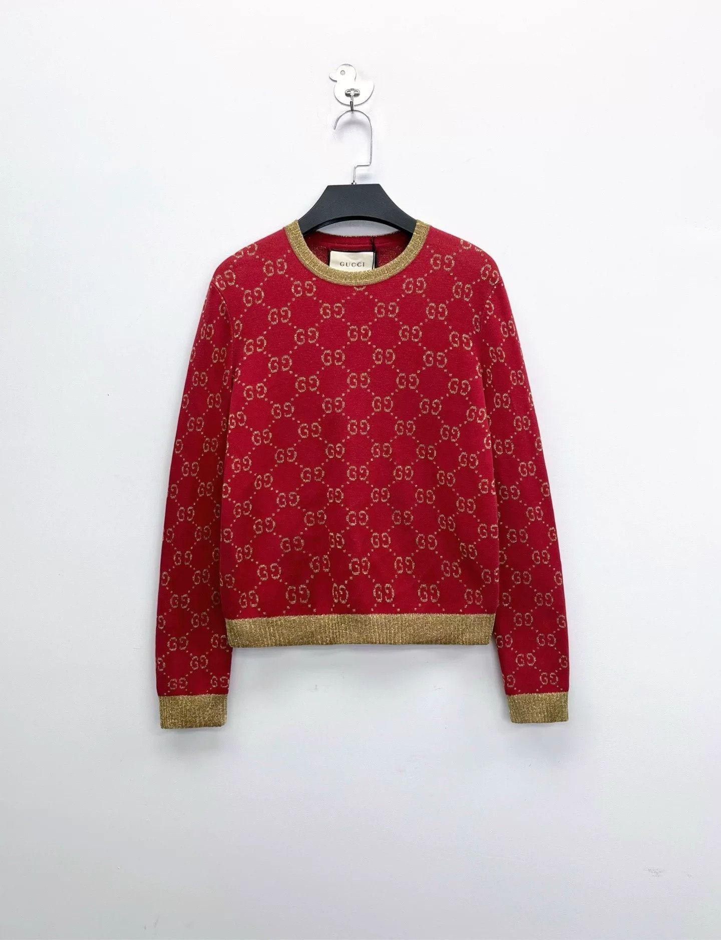 Gucci Gucci GG Red Gold Knit Top Size US S / EU 44-46 / 1 - 1 Thumbnail