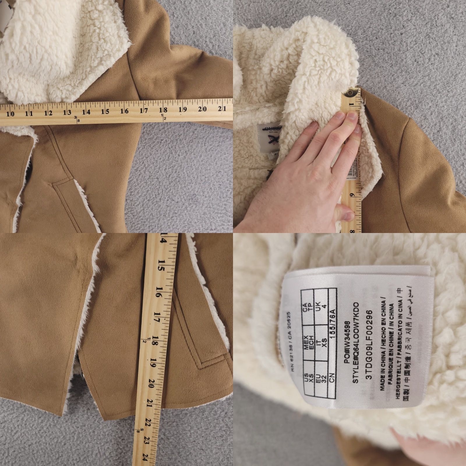 Guess VINTAGE Guess Jacket Womens XS Faux Suede Sherpa Jacket Size XS / US 0-2 / IT 36-38 - 8 Thumbnail