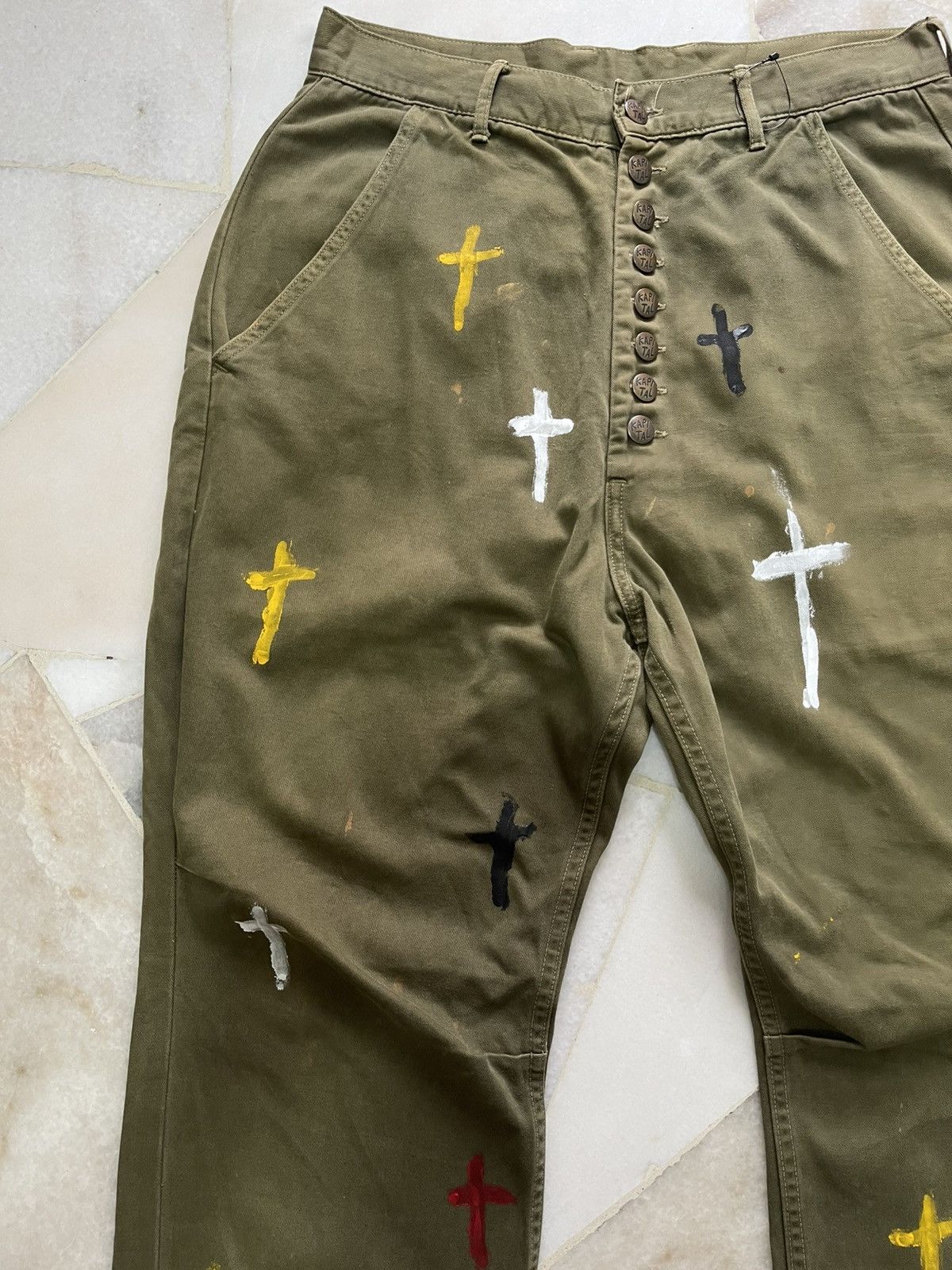 Kapital Kapital Army Green Custom Cross Pants Size US 30 / EU 46 - 4 Thumbnail