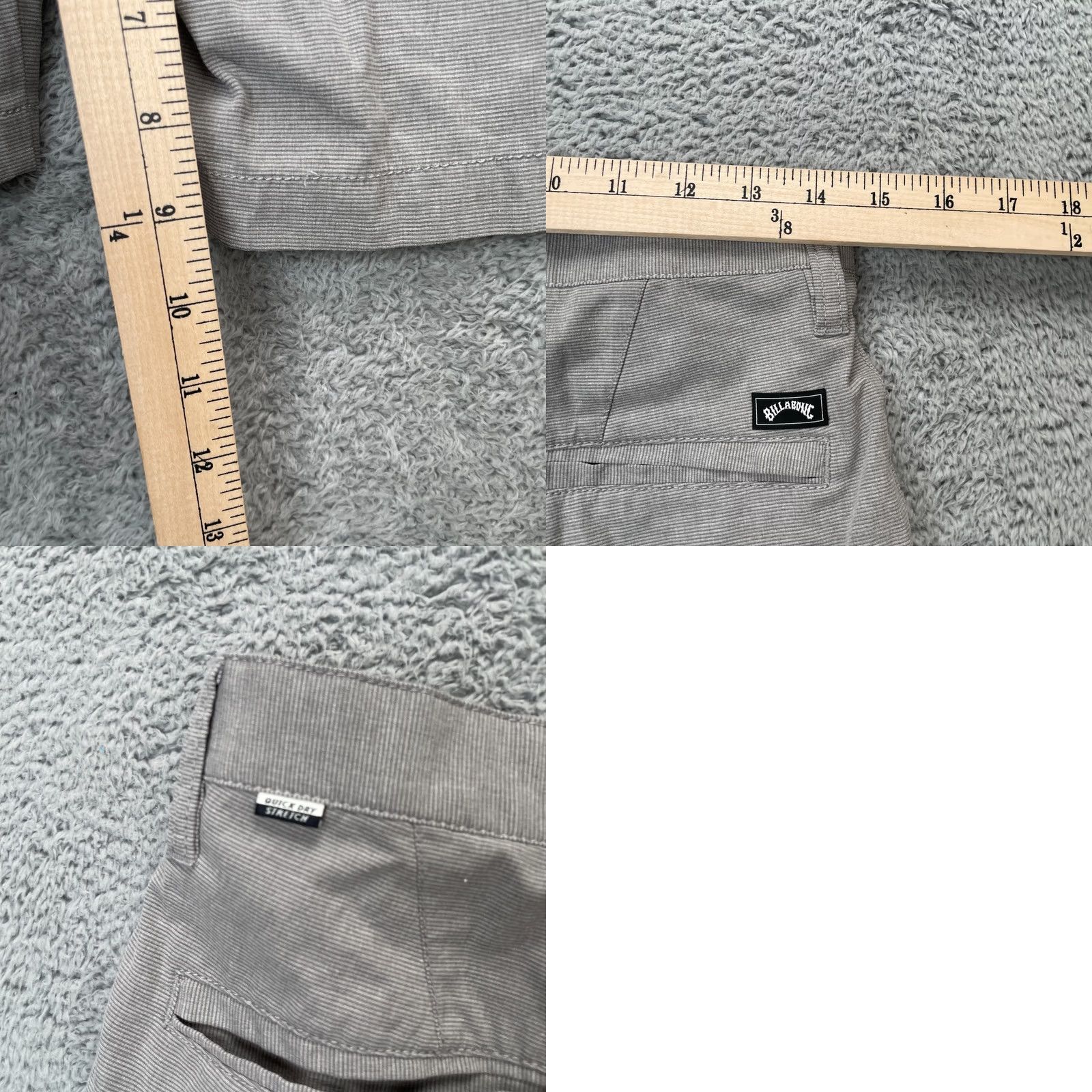 Billabong Billabong Shorts Mens 29 Gray Crossfire Submersible Hybrid Striped Relaxed Fit Chino Casual Beach Outdoor Sports 29 Mens Gray Shorts Size US 30 / EU 46 - 8 Thumbnail