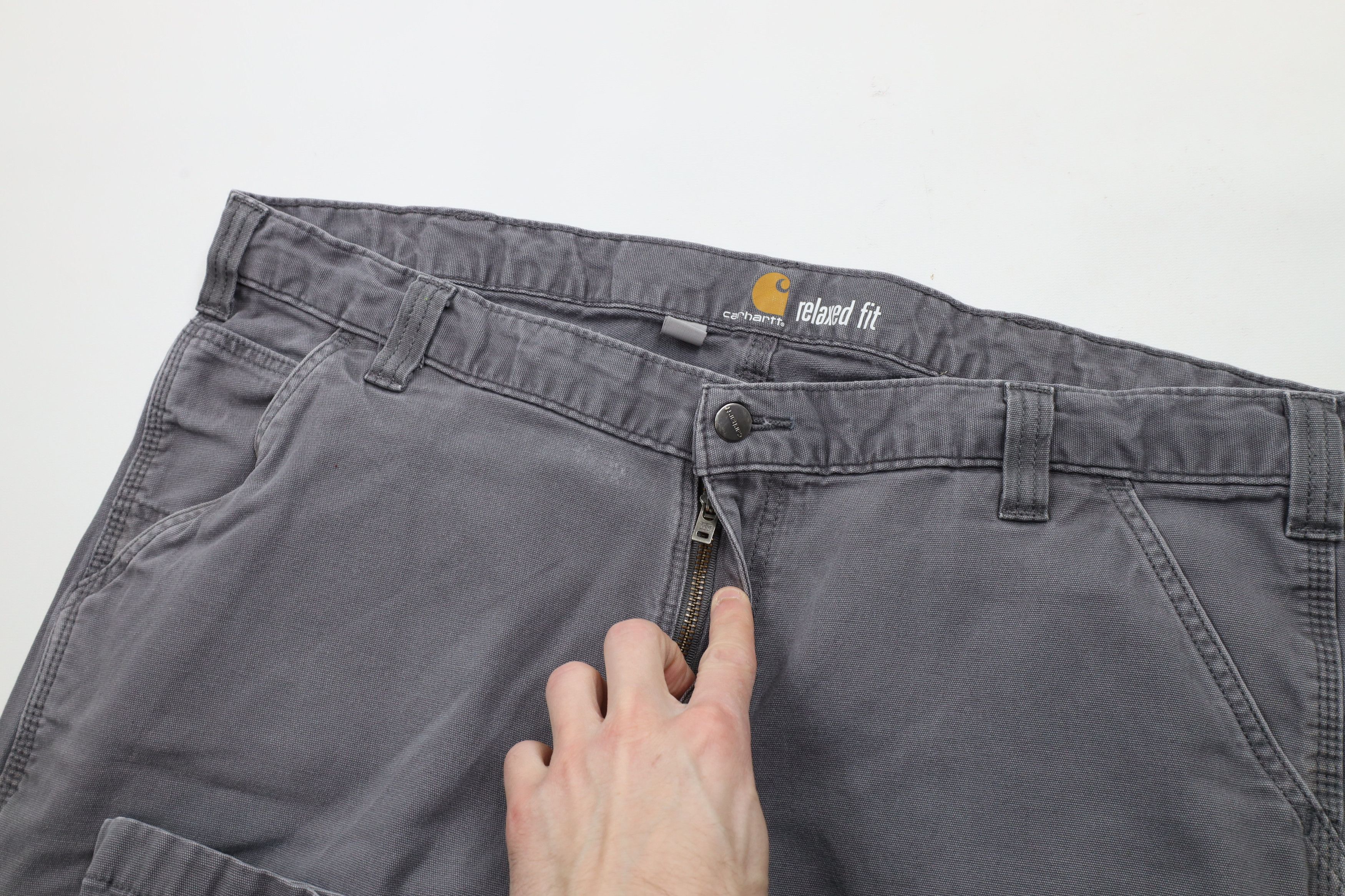 Carhartt × Vintage Vintage Carhartt Relaxed Fit Wide Leg Dungaree Pants Gray Size US 40 / EU 56 - 9 Thumbnail