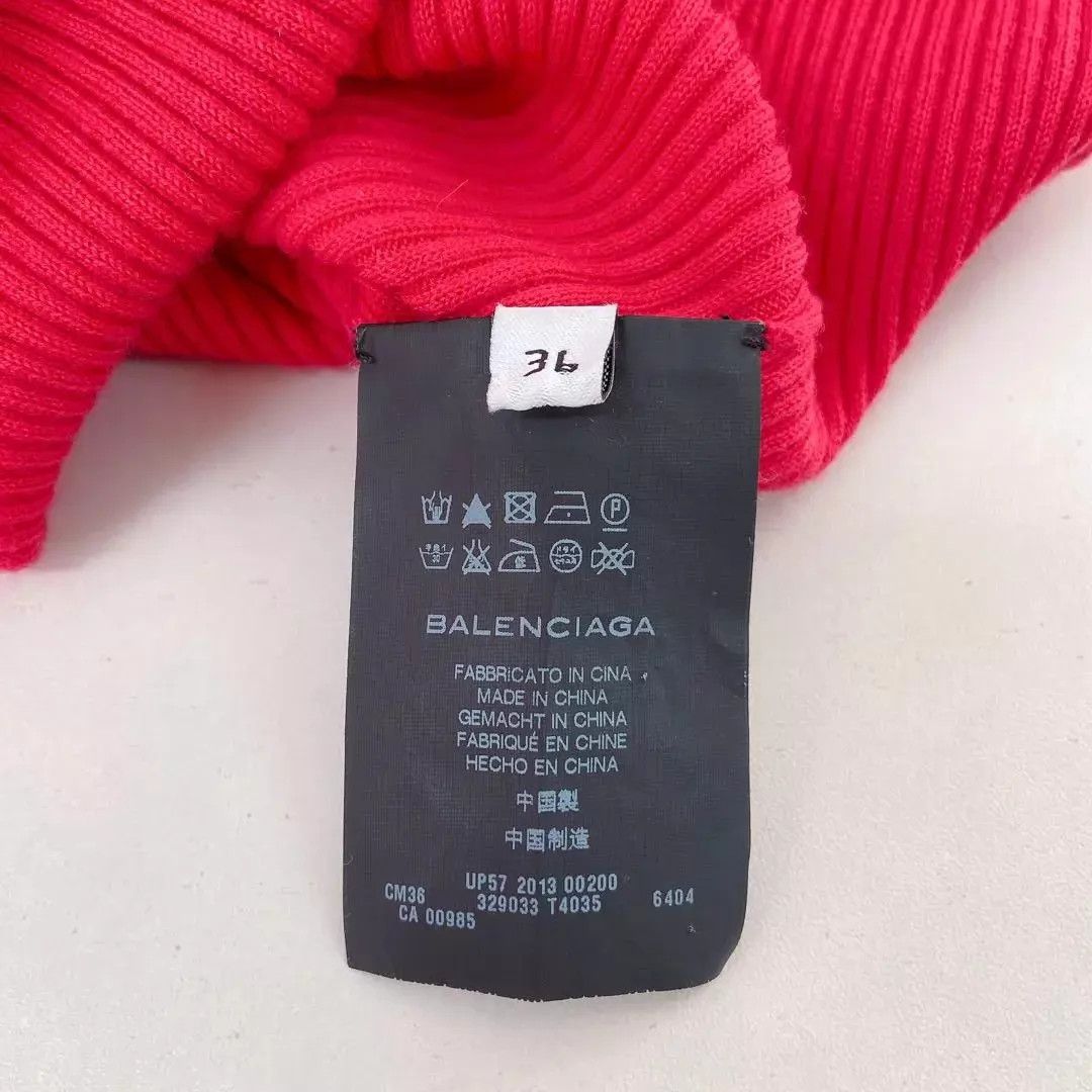 Balenciaga Balenciaga watermelon red knit turtleneck top 36 Size XS / US 0-2 / IT 36-38 - 7 Thumbnail