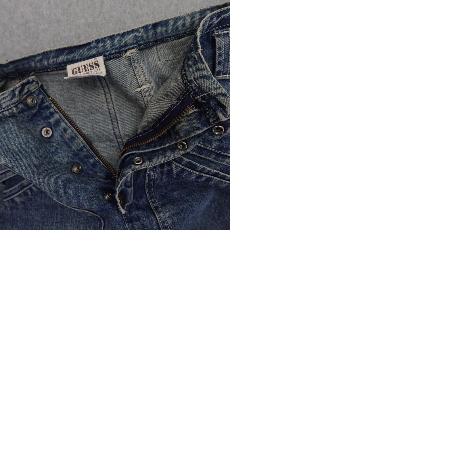 Guess VINTAGE GUESS Womens Jeans Snap-pocket High Waist Mom Blue 24 Pockets MEASUREMENTS ARE PROVIDED IN PICTURES Mens Girls Girls Size 42" / US 20 - 10 Thumbnail