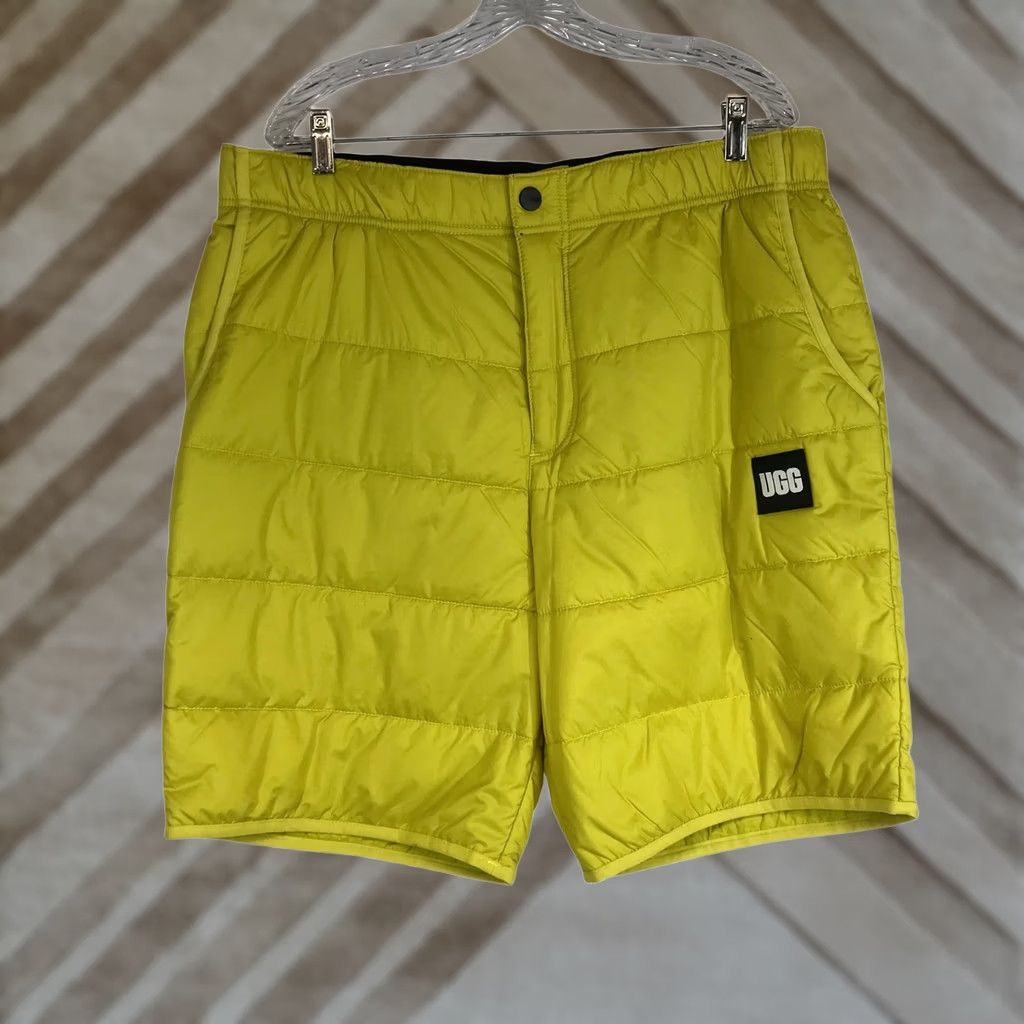 Ugg UGG Puffer Shorts Bermuda Women's XL Yellow Quilted Insulated Casual Outdoor Winter Size 40" / US 18 - 1 Thumbnail