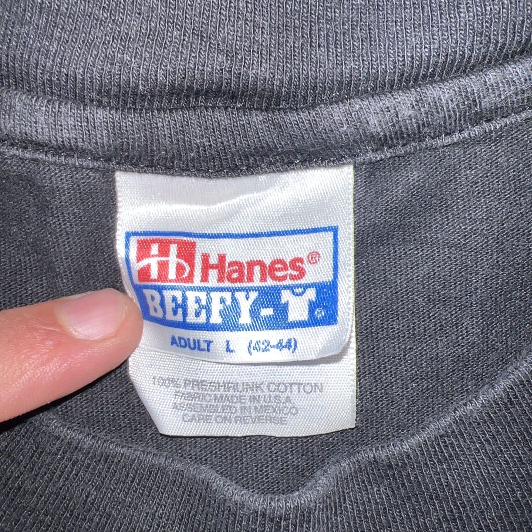 Hanes VINTAGE Hanes T-Shirt Black Gold Rush Gala Denver 1996 Stitch Mens L Metal Size US L / EU 52-54 / 3 - 3 Thumbnail