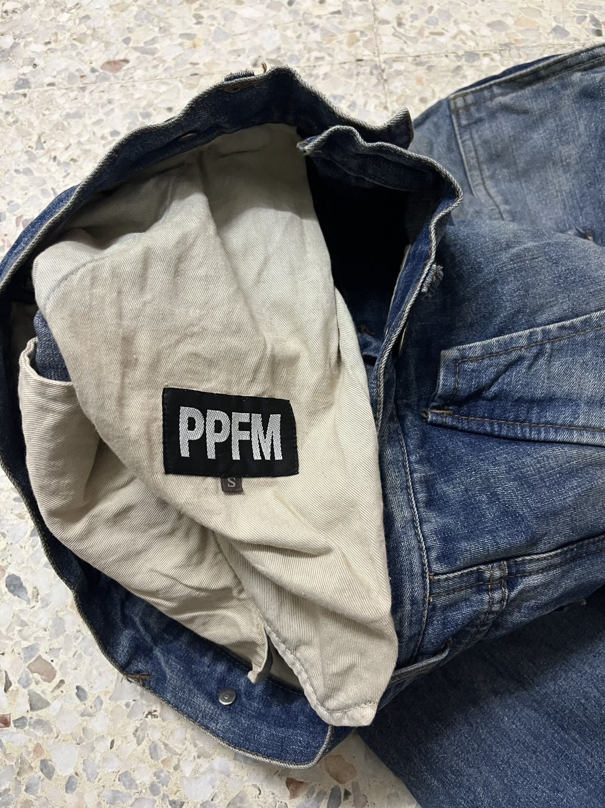 PPFM Japanese brand baggy PPFM Style Cargo Multipocket Denim Size US 31 - 5 Thumbnail