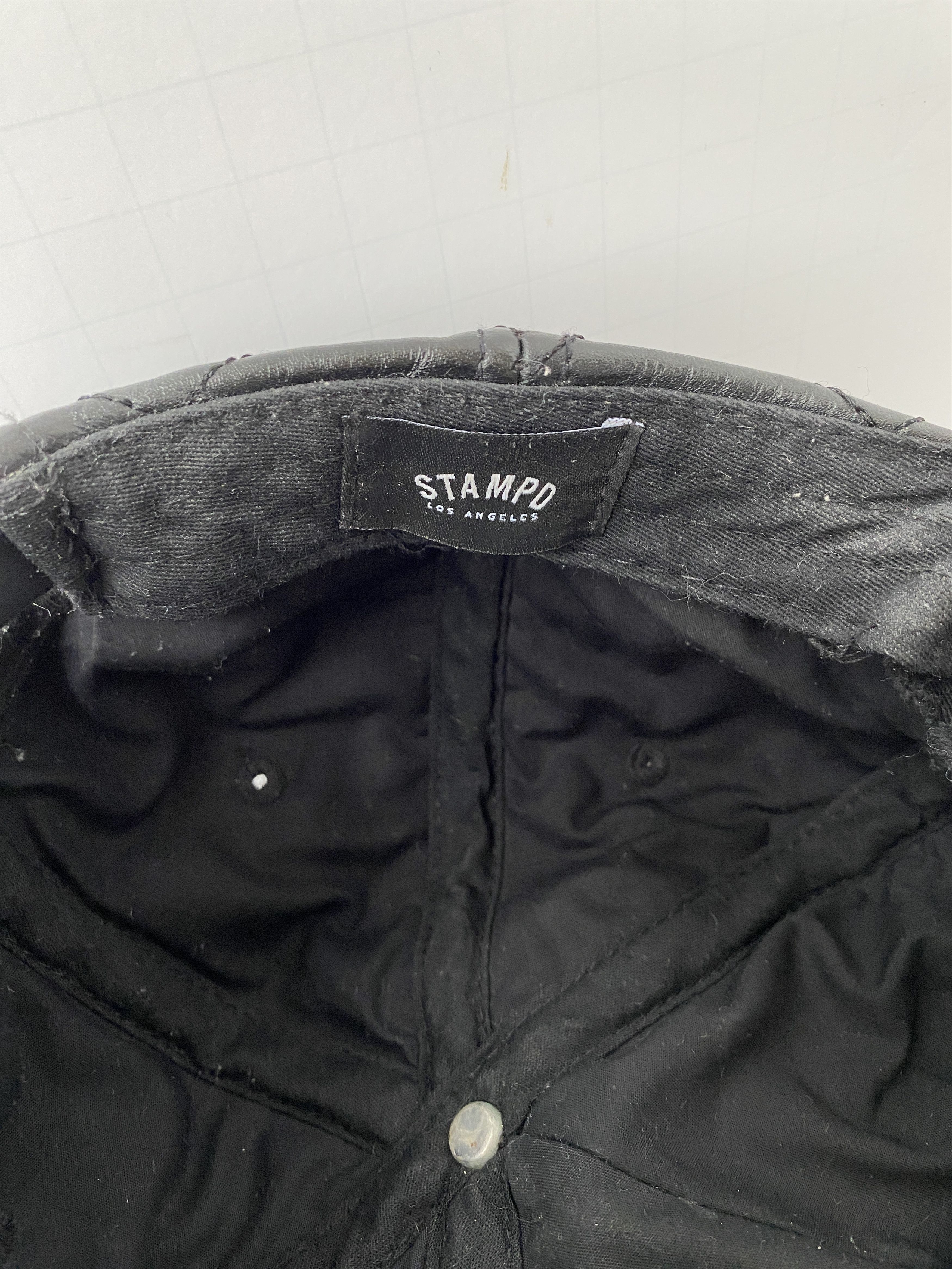 Stampd Stampd LA Lambskin Quilted Leather 5 Panel SnapBack Cap Hat Size ONE SIZE - 8 Thumbnail