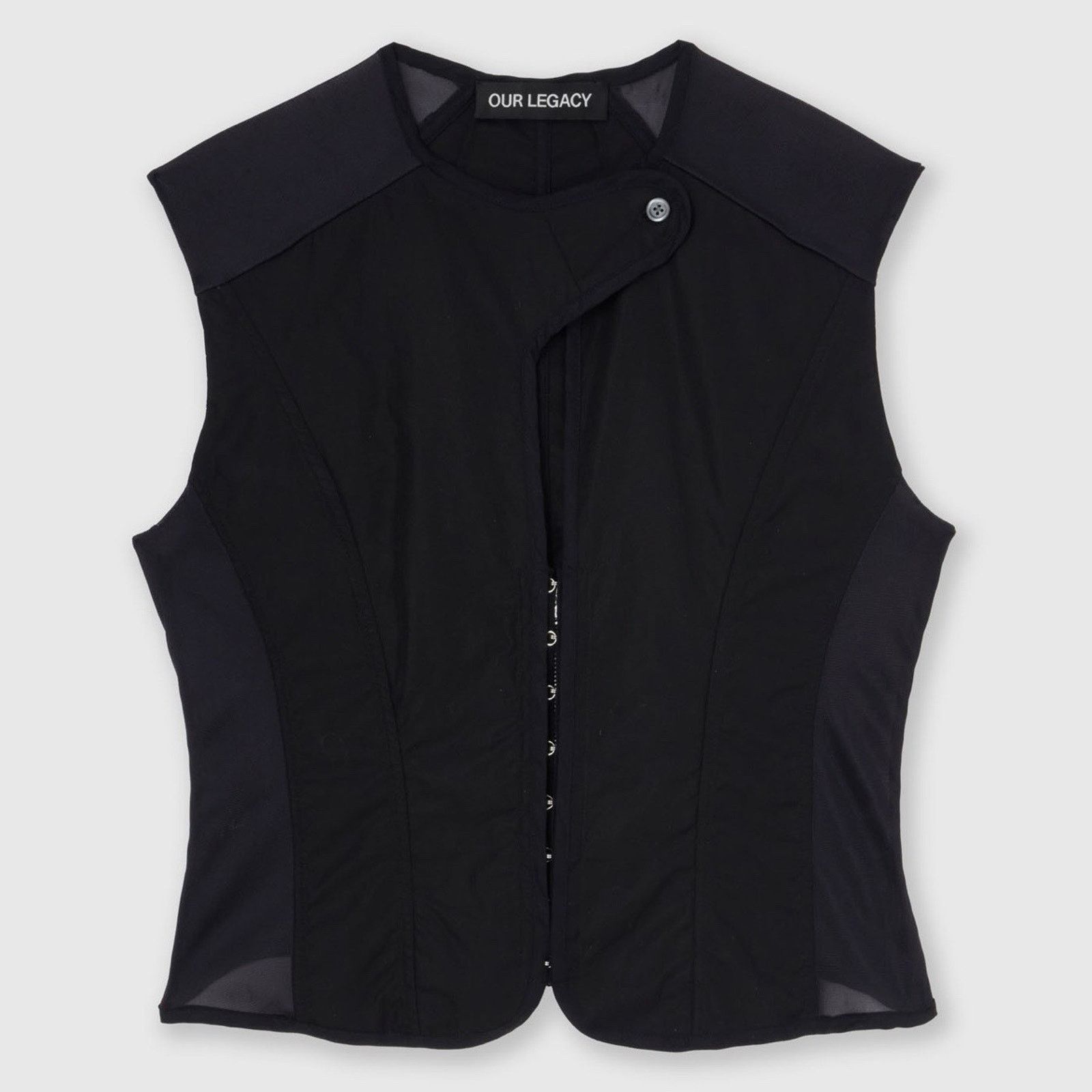 Our Legacy $420 Our Legacy Corset Vest Black All Day Poplin Size M Size M / US 6-8 / IT 42-44 - 9 Thumbnail