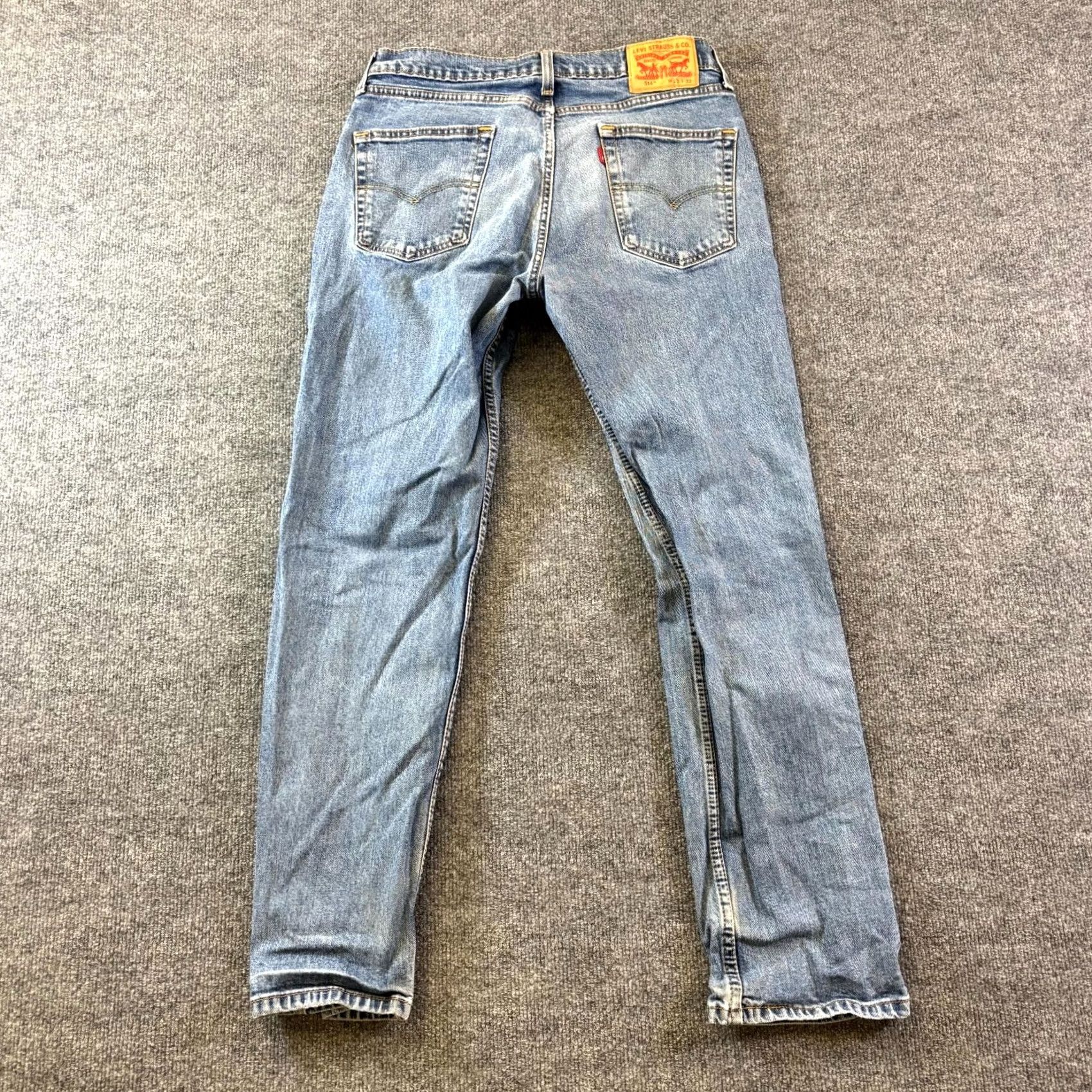 Levi's Levi's 514 Jeans Mens 33x32 Blue Denim 5-Pocket Stretch Casual Straight Regular Modern Size US 33 - 2 Thumbnail