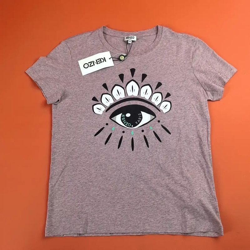 Kenzo Kenzo Summer Pink Cotton Eye Graphic T-shirt 0089 Size M / US 6-8 / IT 42-44 - 1 Thumbnail