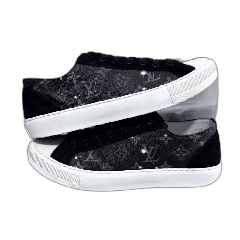 Louis Vuitton lv black monogram lowtop sneakers Size US 7.5 / EU 40-41 - 1 Thumbnail