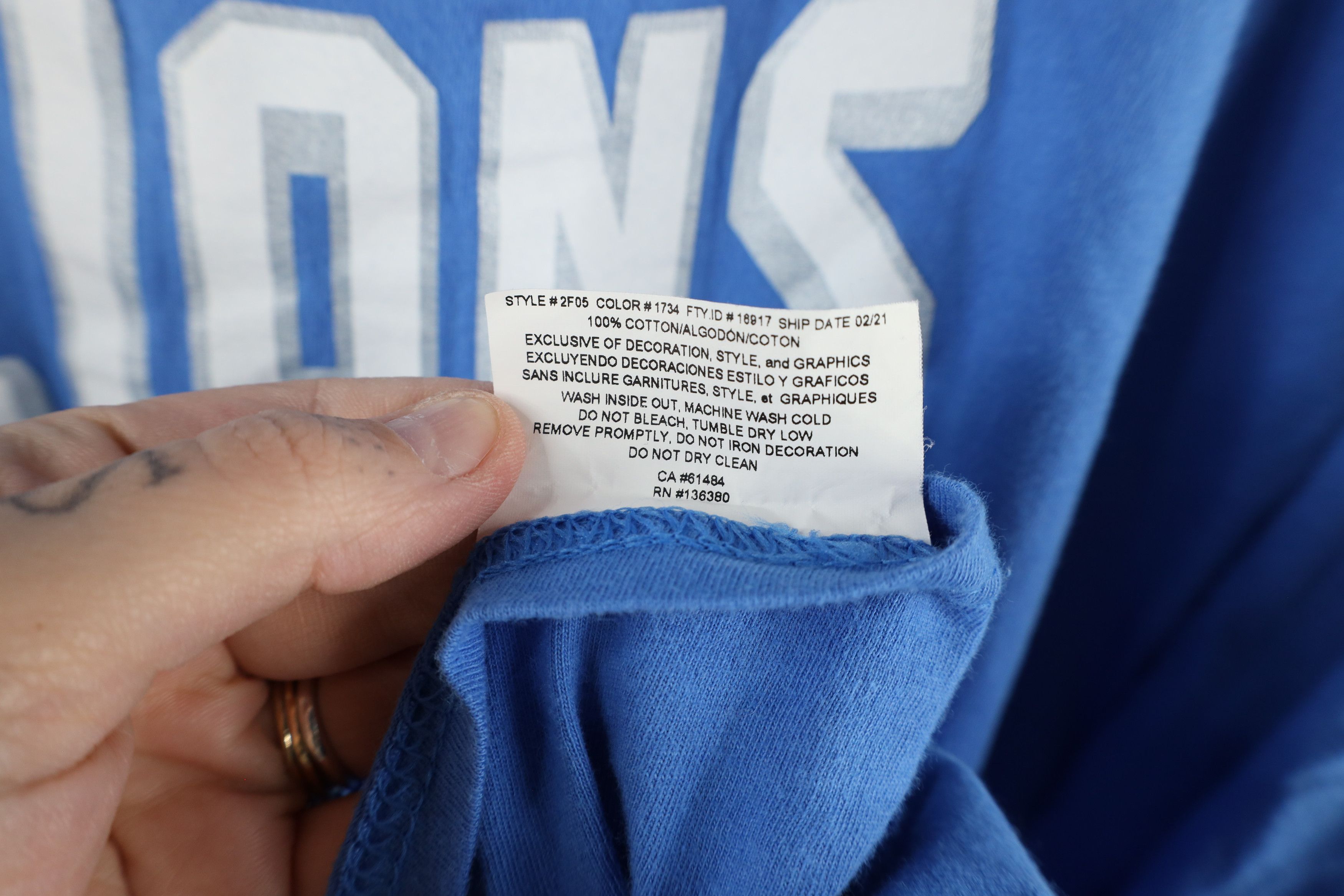 Vintage Vintage Spell Out Detroit Lions Football Long Sleeve T-Shirt Size US L / EU 52-54 / 3 - 6 Thumbnail