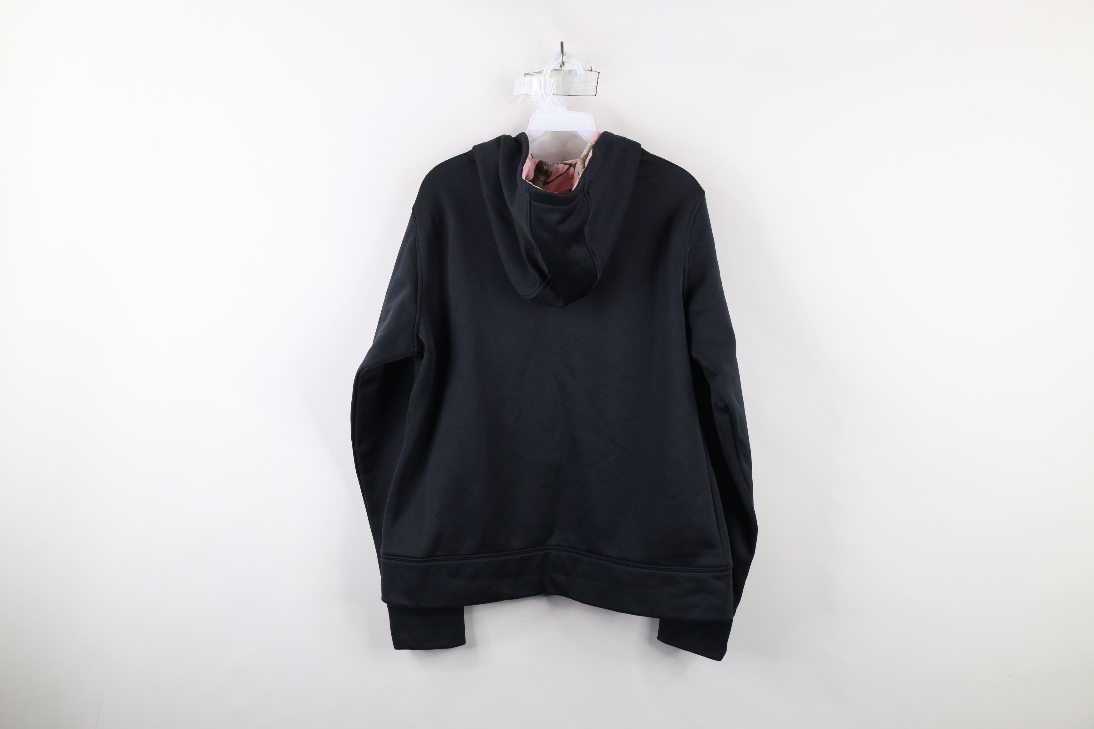 Under Armour × Vintage Under Armour Storm Fitted Big Logo Camouflage Hoodie Black Size L / US 10 / IT 46 - 12 Thumbnail