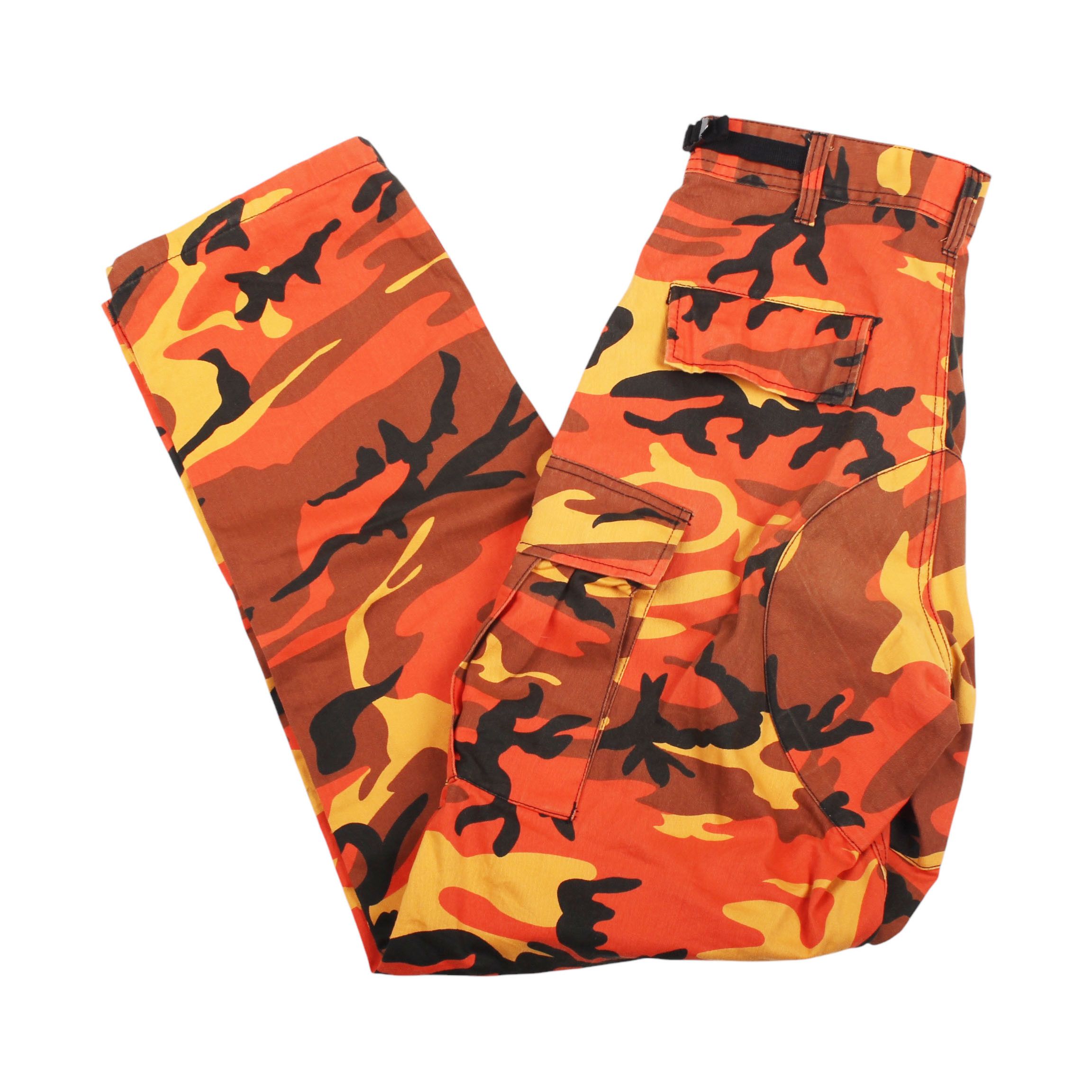 Vintage Vintage Orange Camo Cargo Pants , Camouflage Cargo Size US 31 - 3 Thumbnail