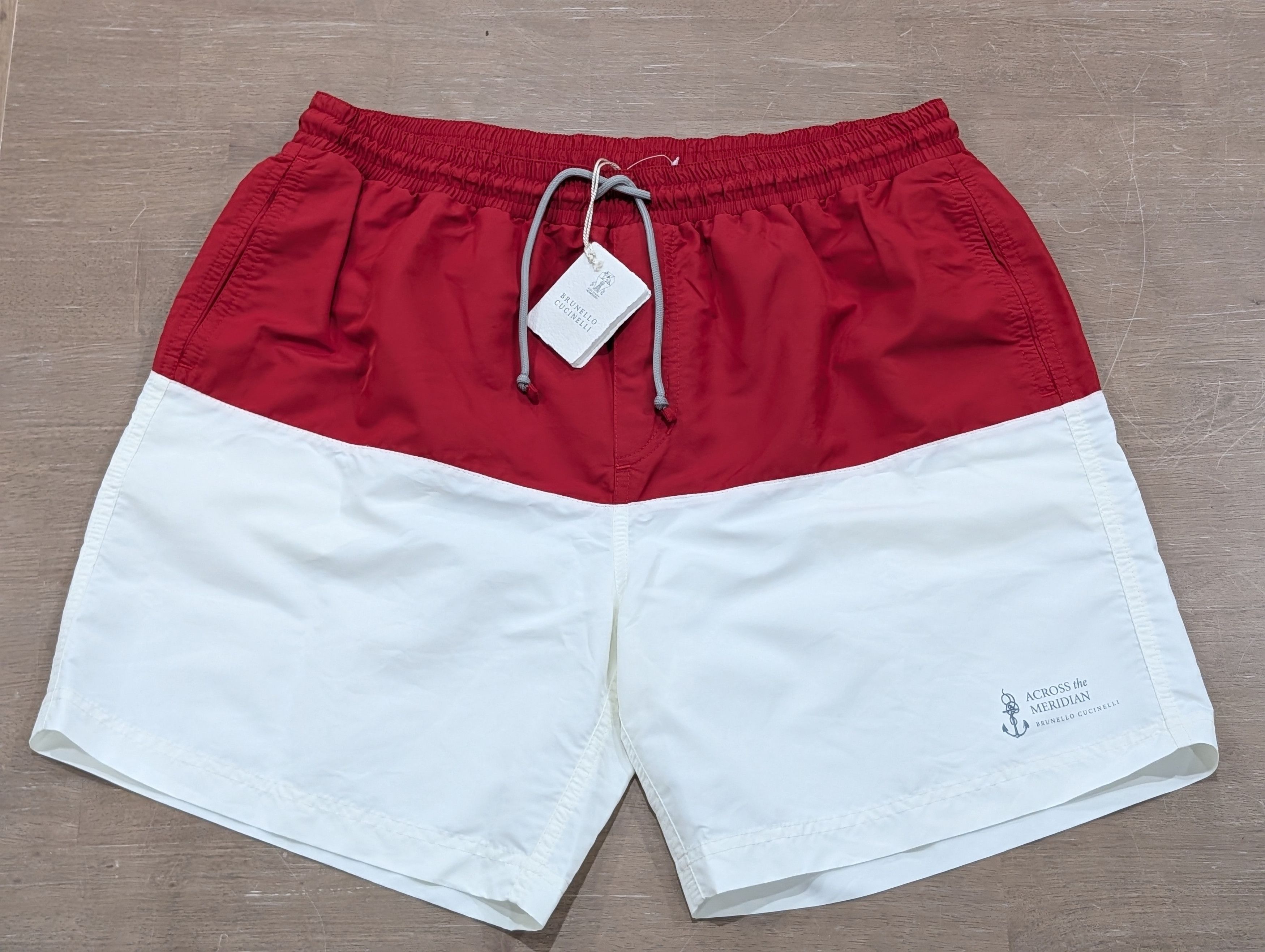 Brunello Cucinelli Brunello Cucinelli Colorblock Swim Shorts Trunks Red XL Size US 36 / EU 52 - 2 Thumbnail