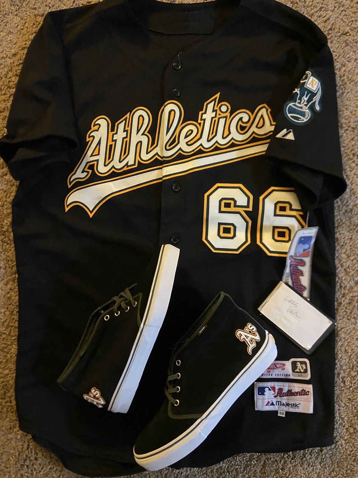 MLB × Vans MLB x Vans x Oakland Athletics size 11 with jersey Size US 11 / EU 44 - 1 Thumbnail