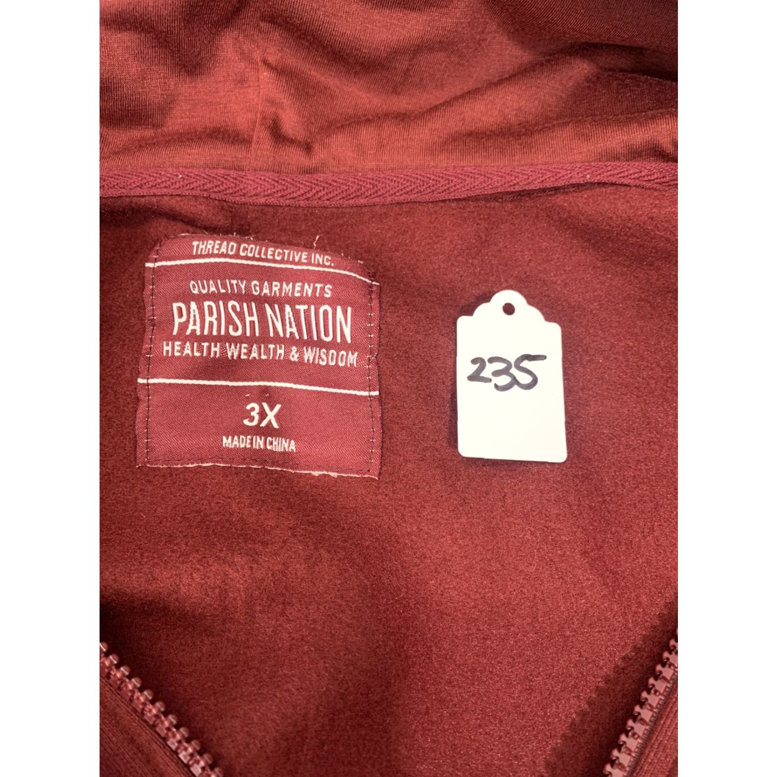 Logo 7 PARISH NATION JACKET MEN'S 3XL Red LOGO FULL ZIPPER #235 Size US XXL / EU 58 / 5 - 6 Thumbnail