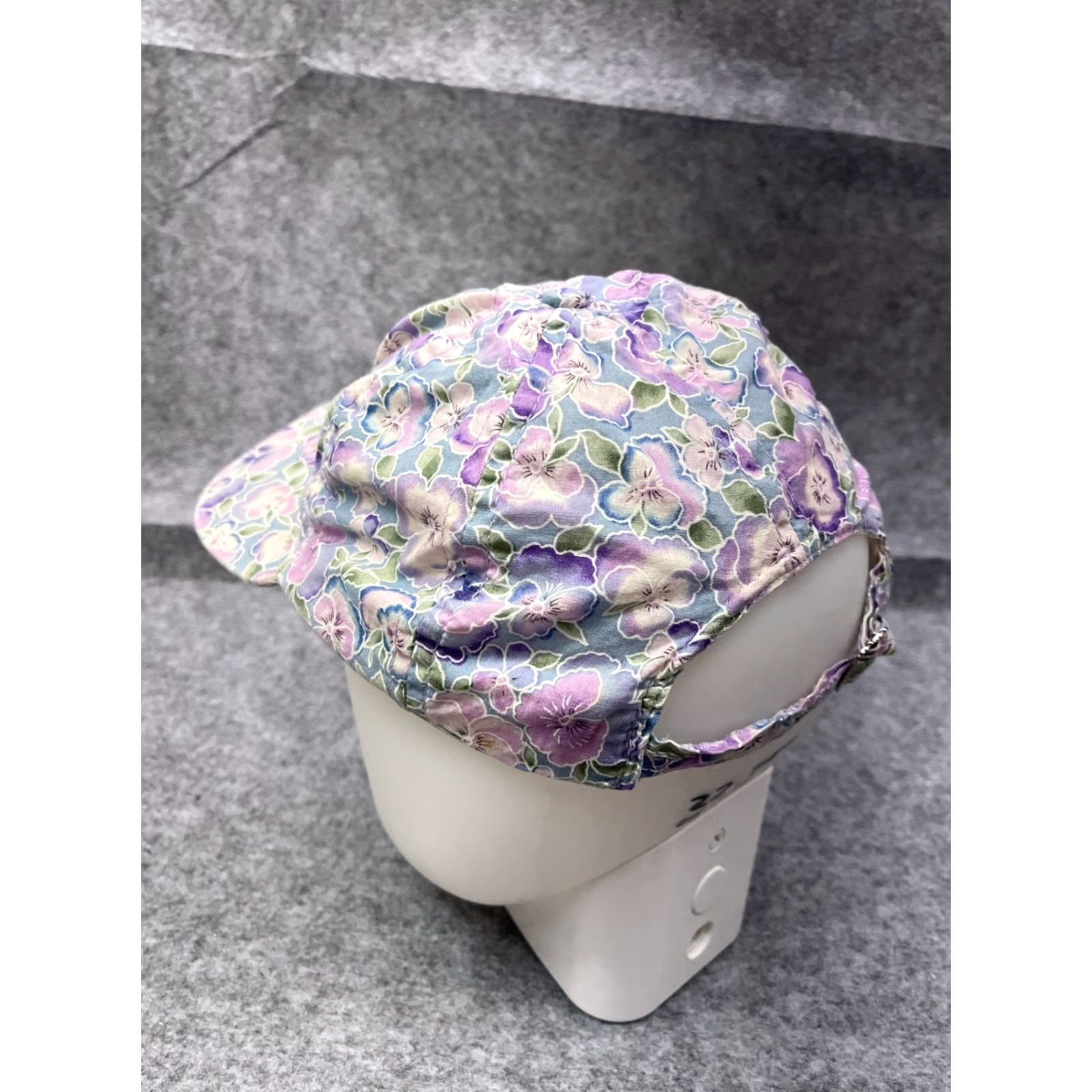 Vintage Purple Floral Adjustable Baseball Cap Women Outdoor Beach Casual Size ONE SIZE - 5 Thumbnail