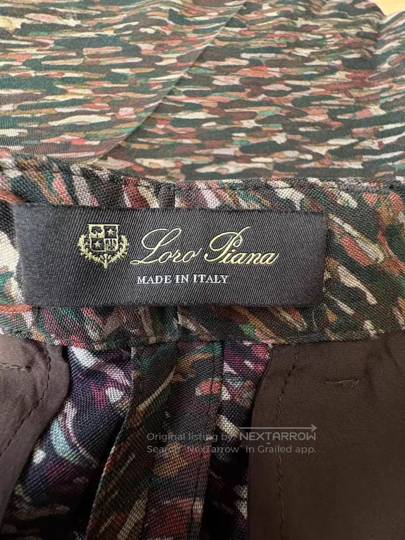 Loro Piana Loro Piana 100% mulberry silk, printed pants Size 26" / US 2 / IT 38 - 7 Thumbnail