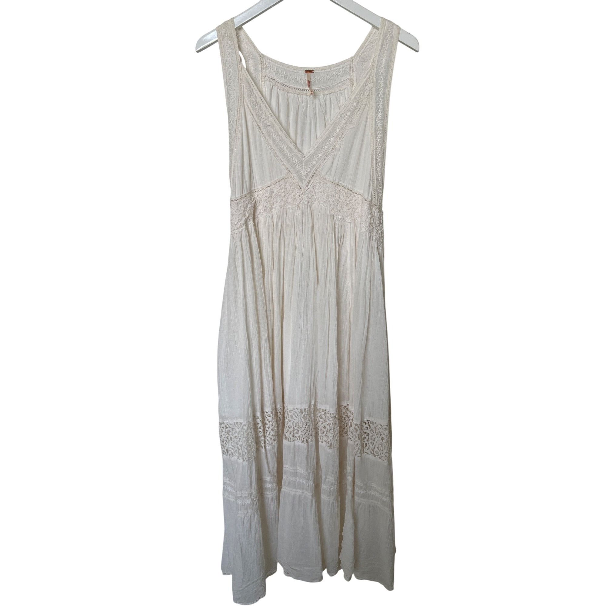 champagne and lace dresses Champagne A-Line Wedding Gown w/ Lace Bodice & Plunging Neckline main image 1