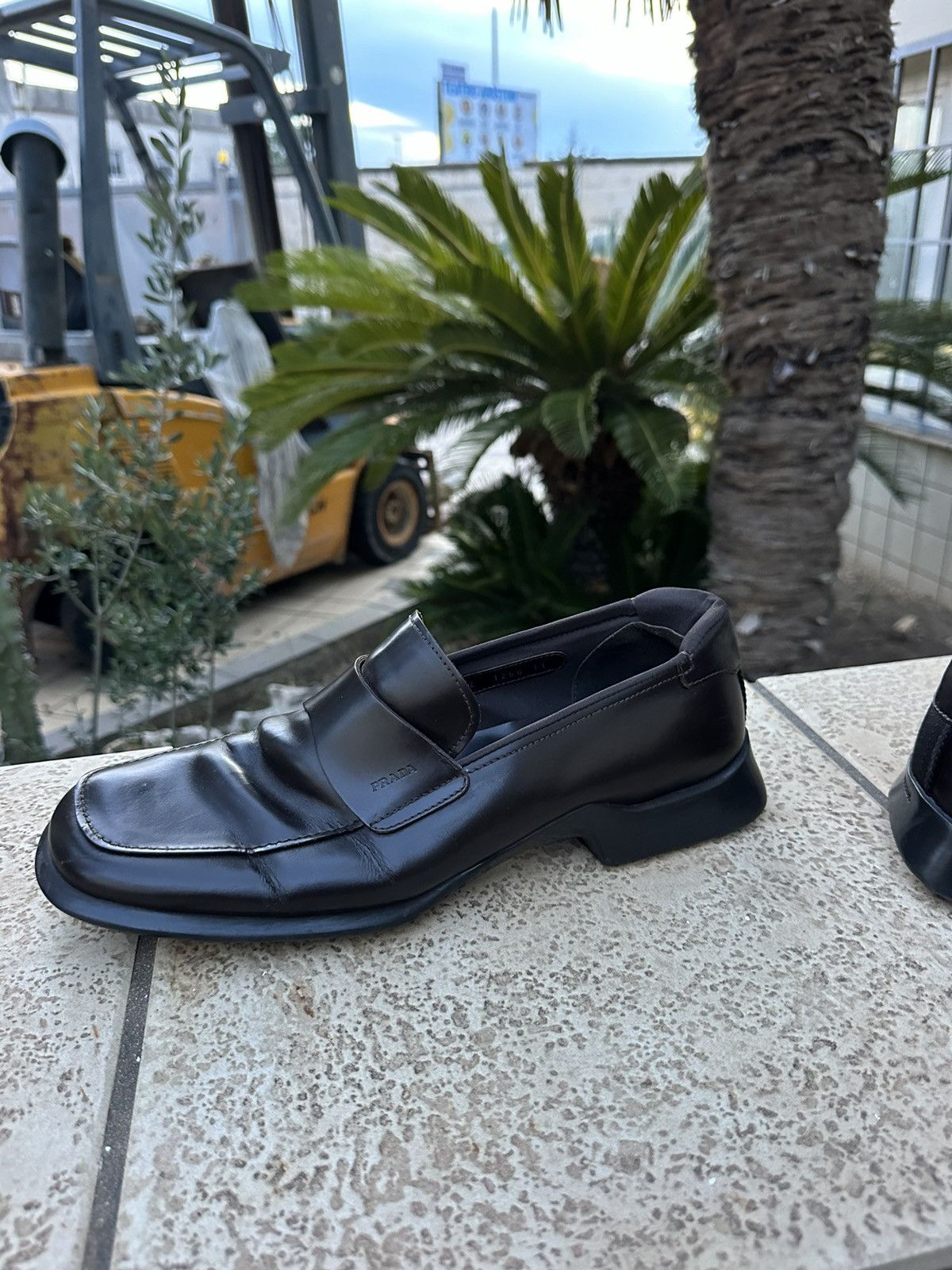 Prada Prada Leather Penny Loafers Flats Shoes Dark Brown Size US 12 / EU 45 - 3 Thumbnail